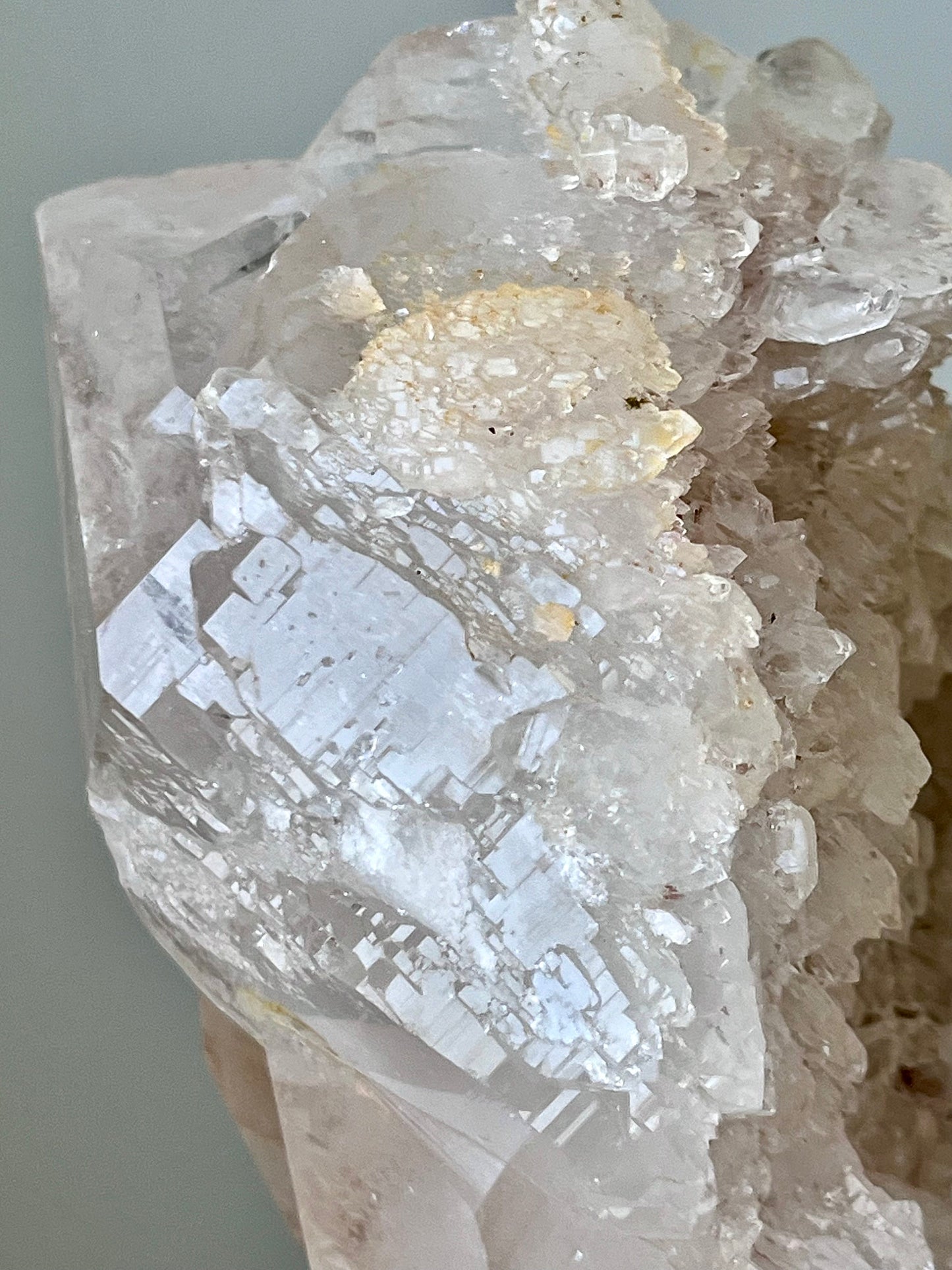 Himalayan/ Samadhi Quartz Cluster in Slight Peachy-pink Tint