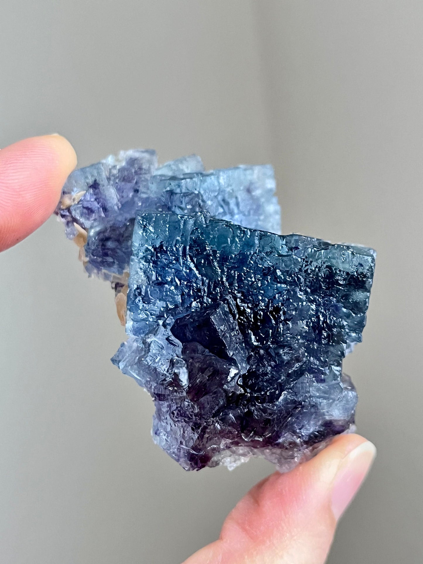 Hydrothermal Etched Blue Fluorite with Siderite, Pyrites, Quartz Crystals