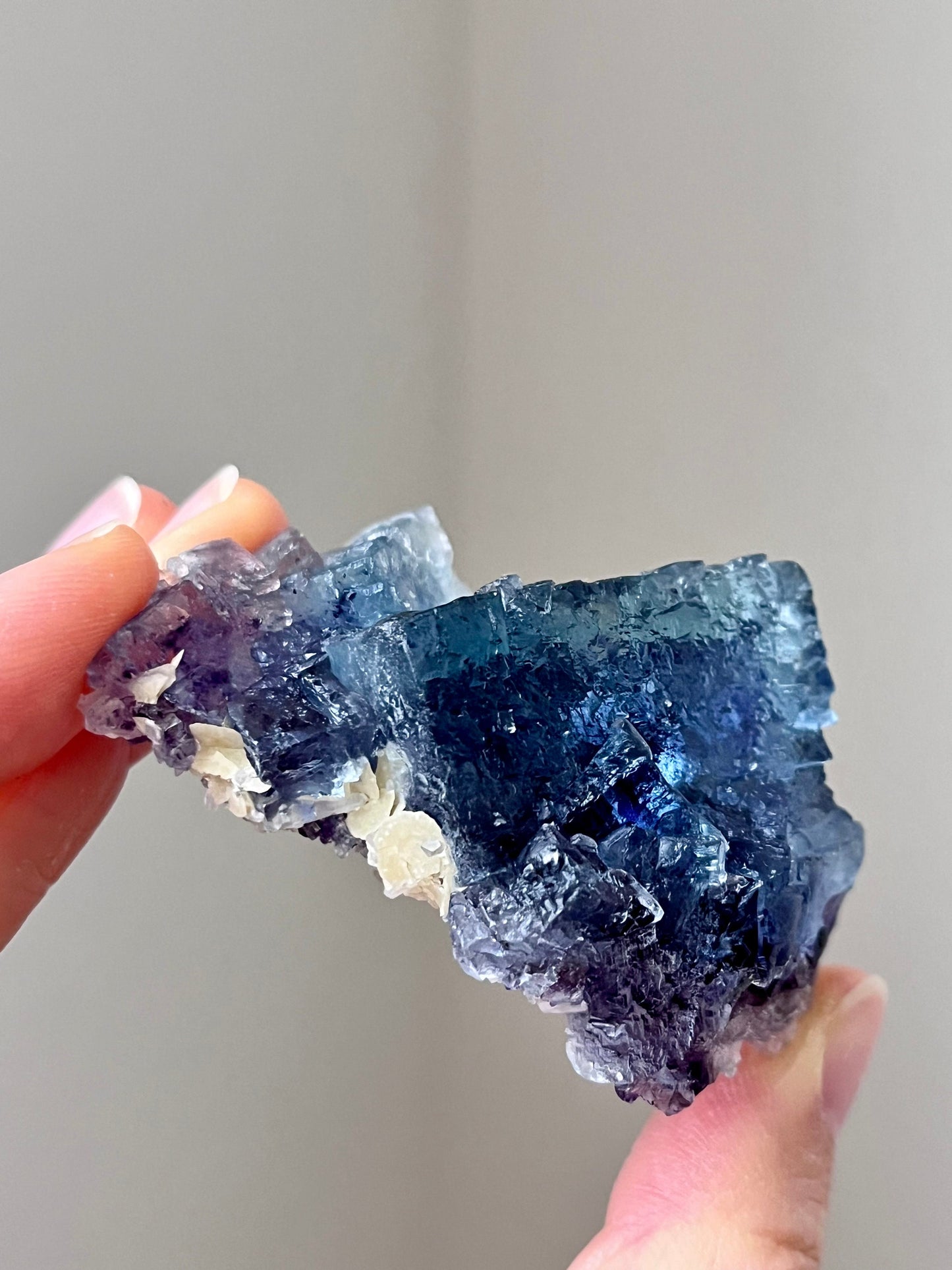 Hydrothermal Etched Blue Fluorite with Siderite, Pyrites, Quartz Crystals