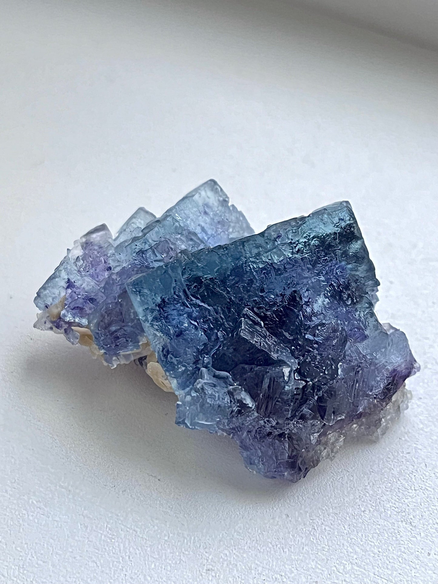 Hydrothermal Etched Blue Fluorite with Siderite, Pyrites, Quartz Crystals
