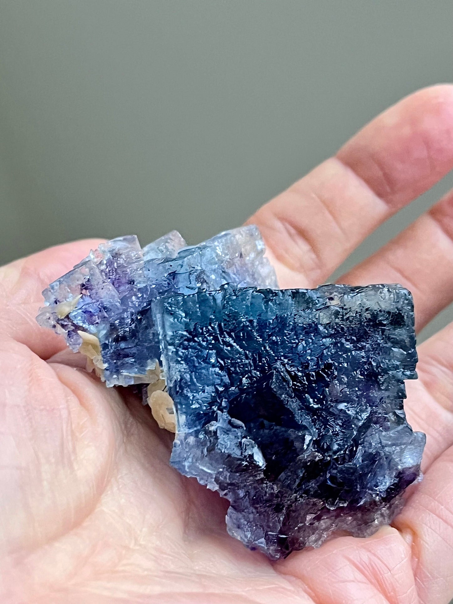 Hydrothermal Etched Blue Fluorite with Siderite, Pyrites, Quartz Crystals