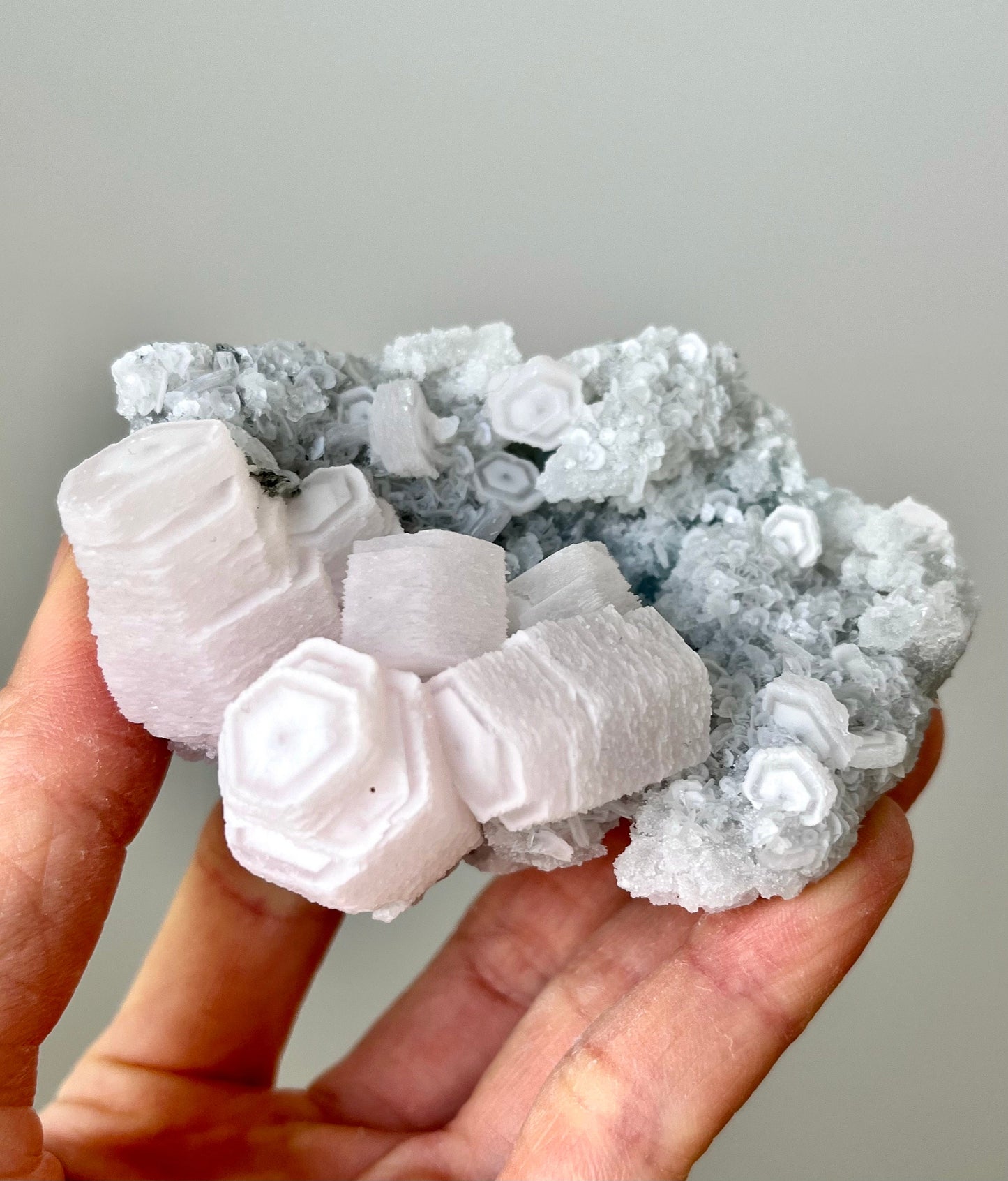Fluorescent Pink Coin Calcite