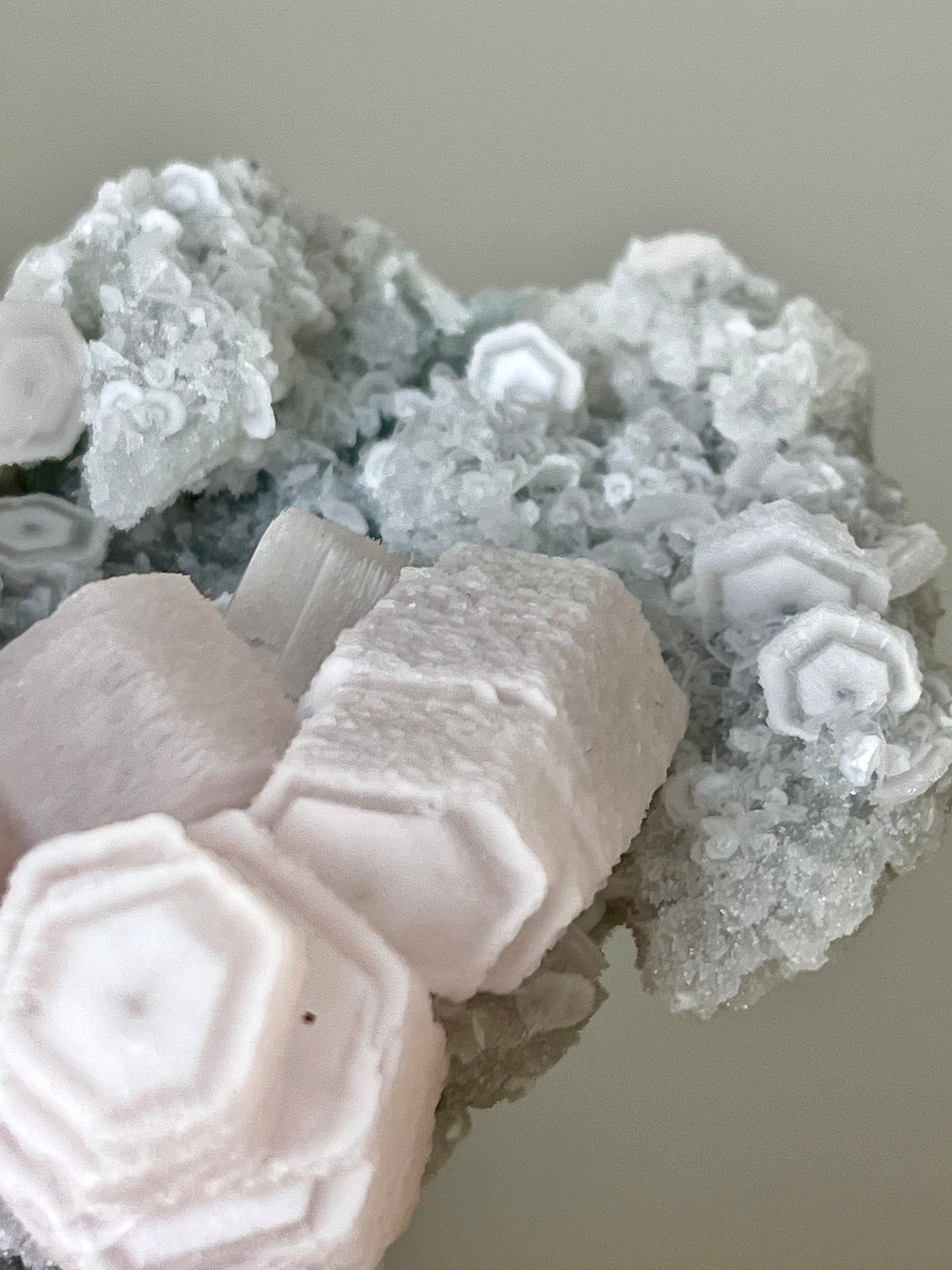 Fluorescent Pink Coin Calcite