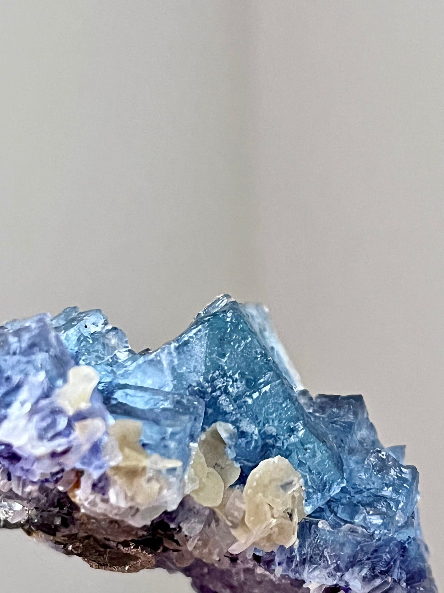 Hydrothermal Etched Blue Fluorite with Siderite, Pyrites, Quartz Crystals