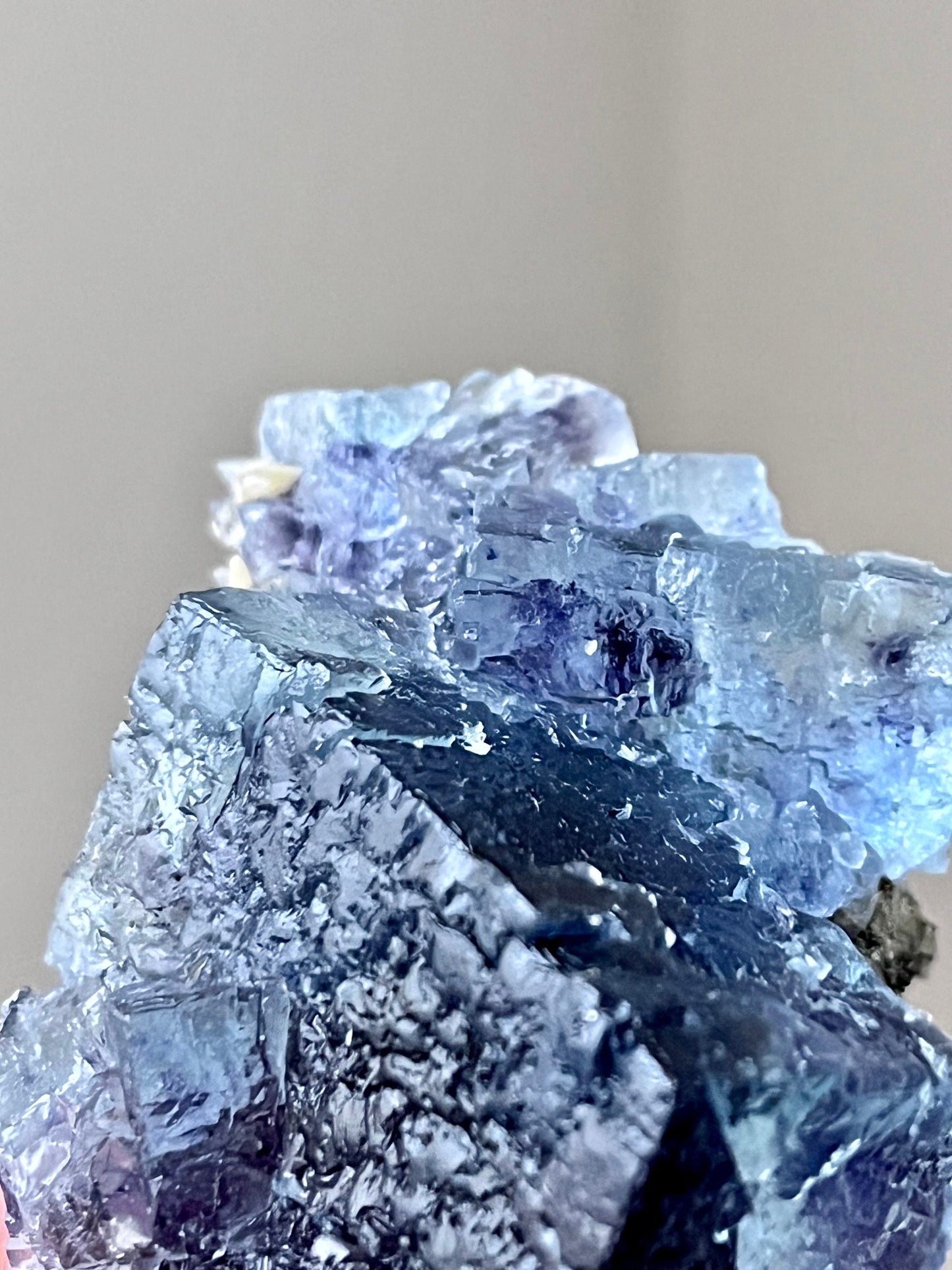 Hydrothermal Etched Blue Fluorite with Siderite, Pyrites, Quartz Crystals
