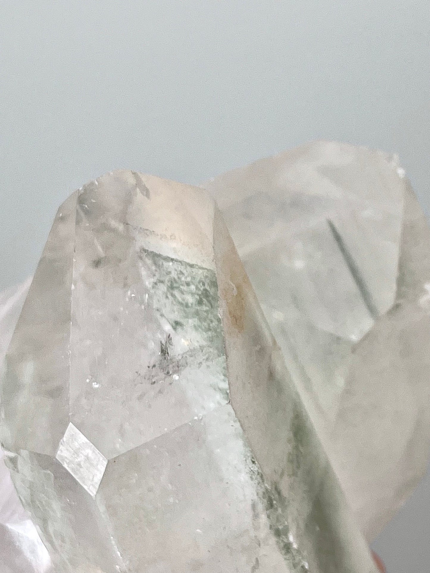 Chlorite Phantom Quartz with Rainbow Flash