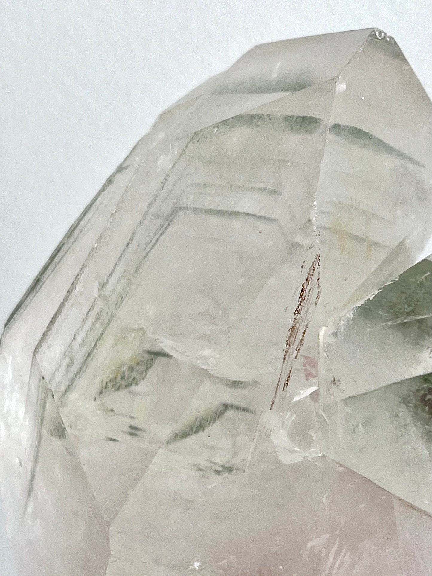 Chlorite Phantom Quartz with Rainbow Flash