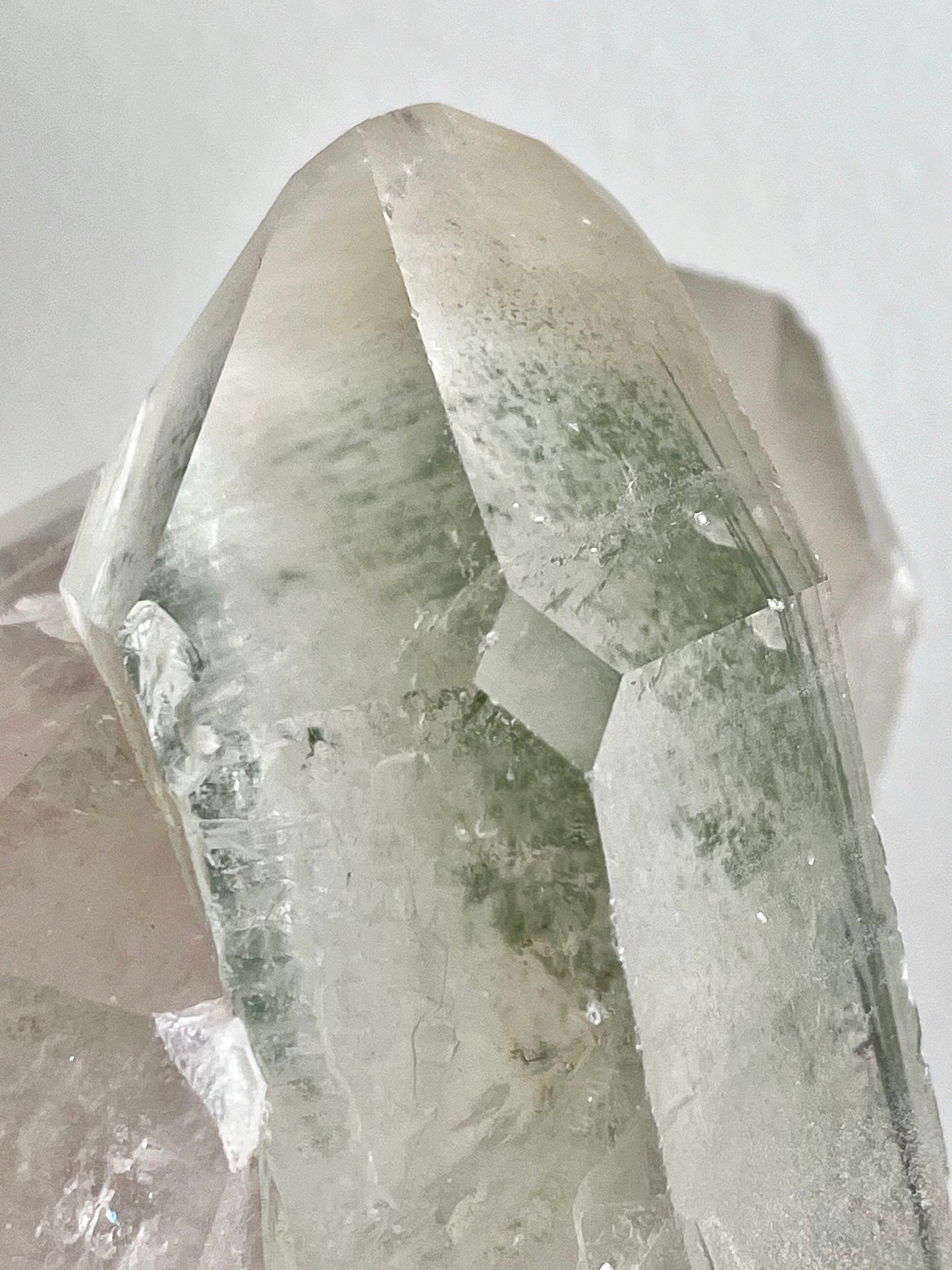 Chlorite Phantom Quartz with Rainbow Flash