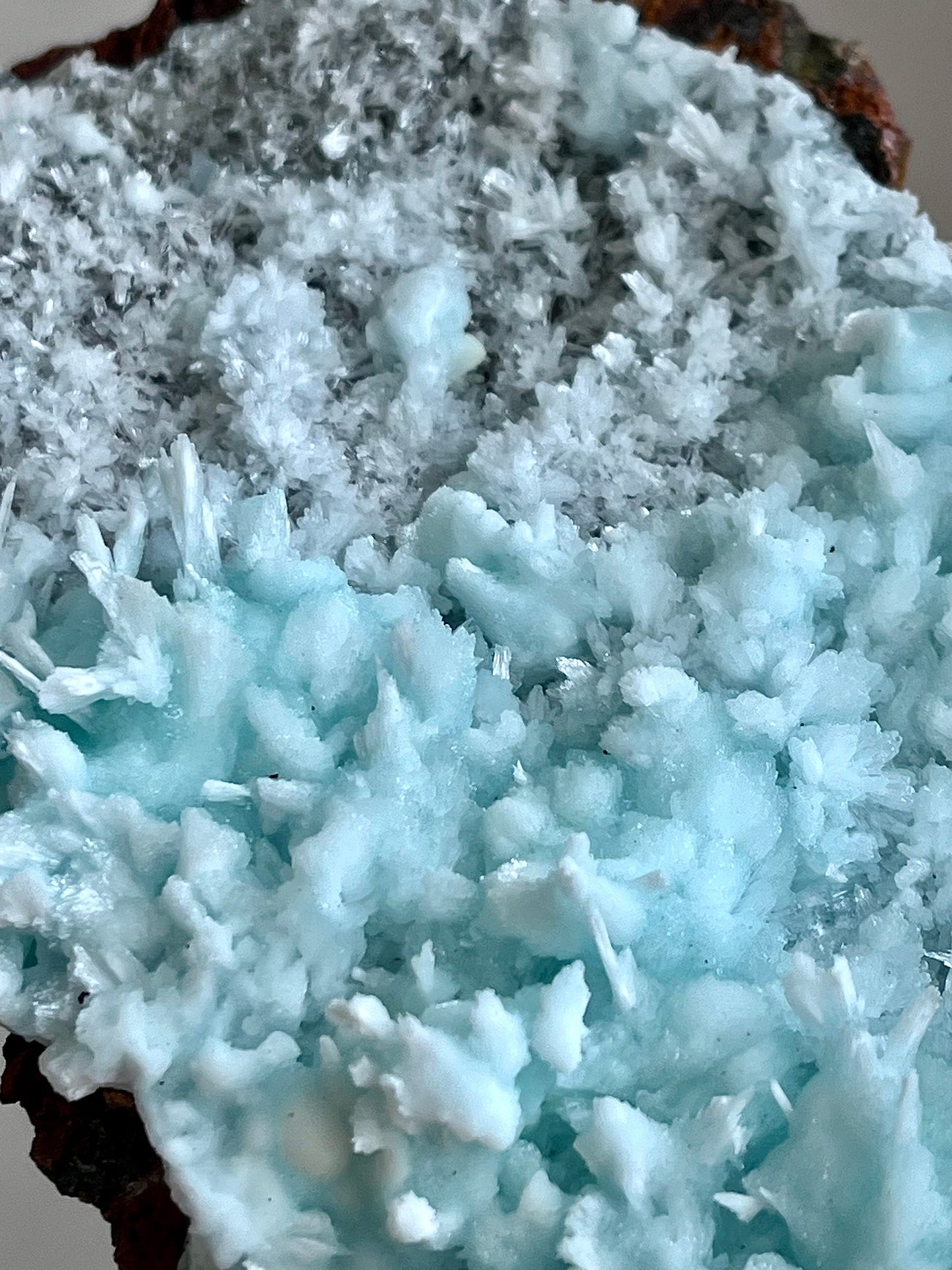 Blue Aragonite Specimen: Wenshan Mine Mineral (373g)
