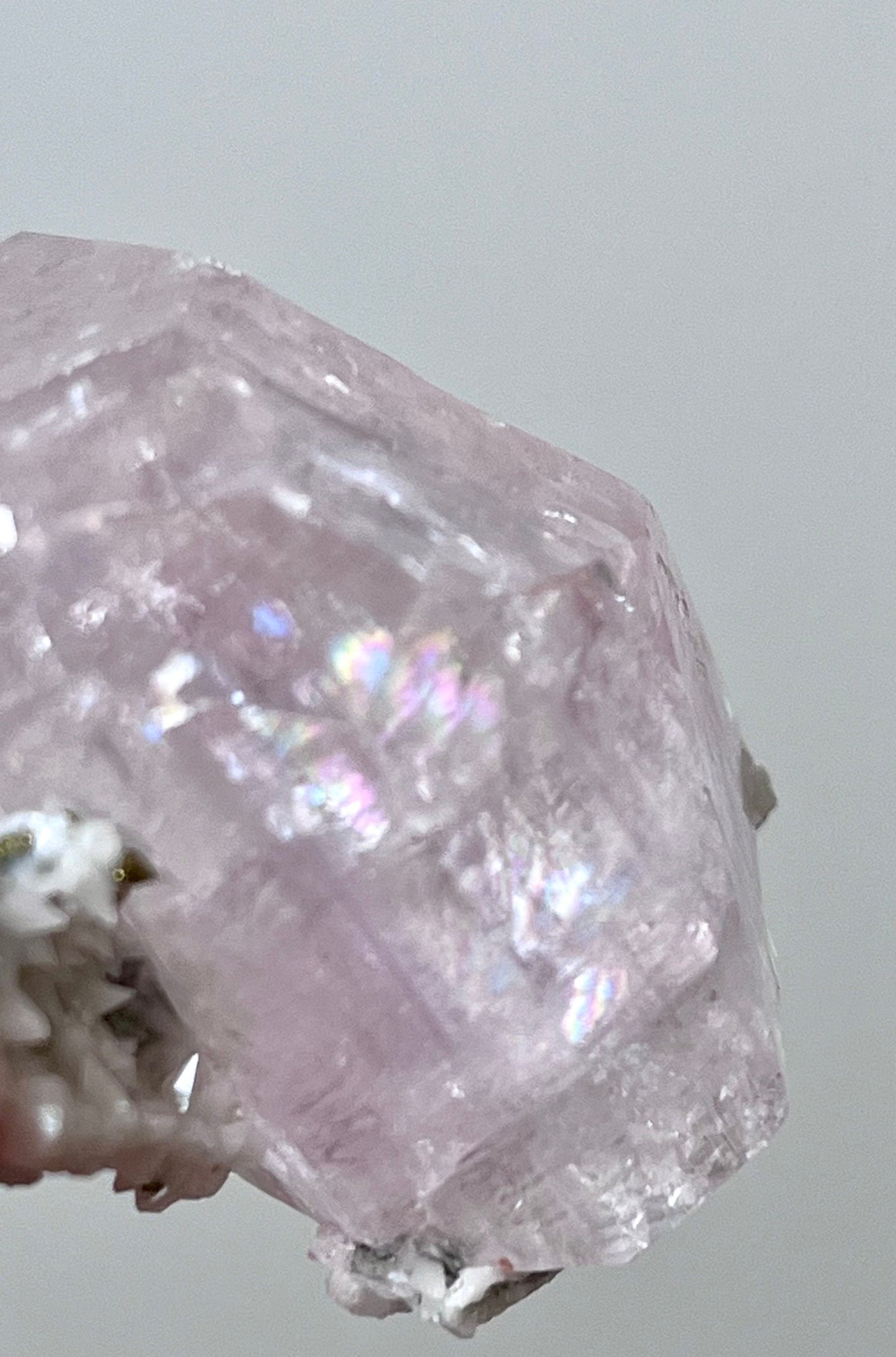 Purplish-pink Optical Diamond Calcite with Pyrite & Secondary Calcite