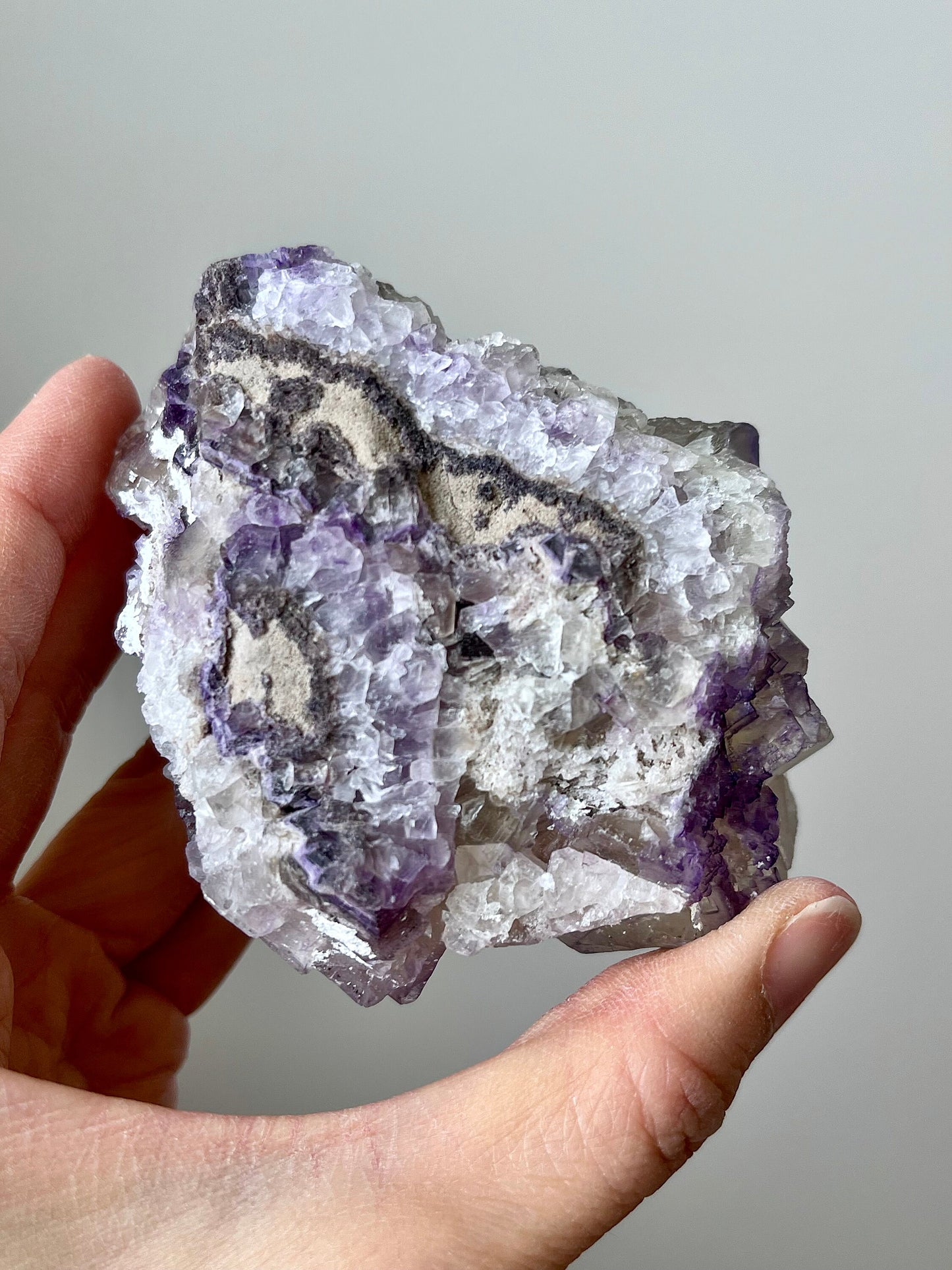 Fluorite with Pyrite & Petroleum Inclusions