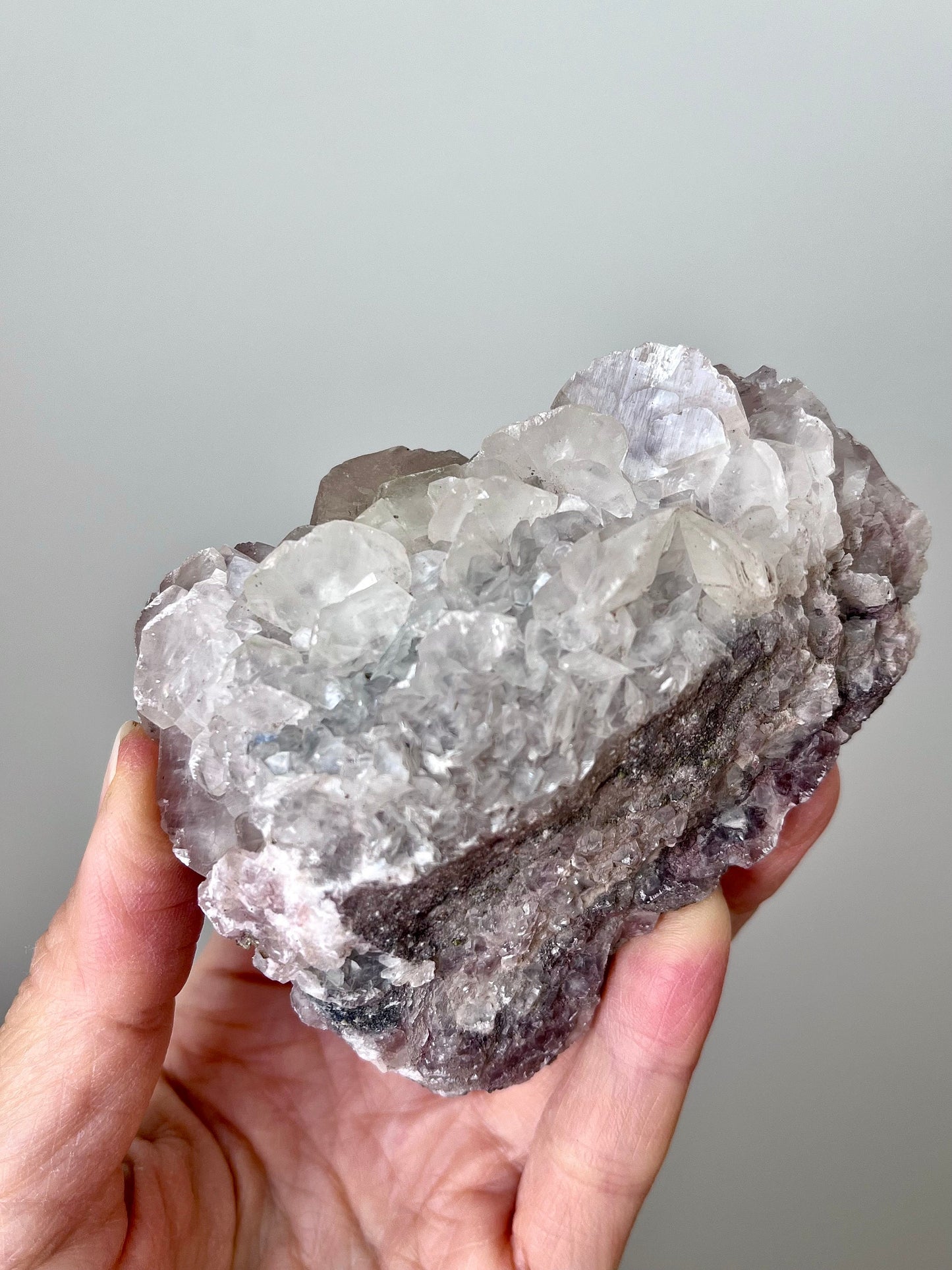 Fluorescent Pyrite-coated Calcite