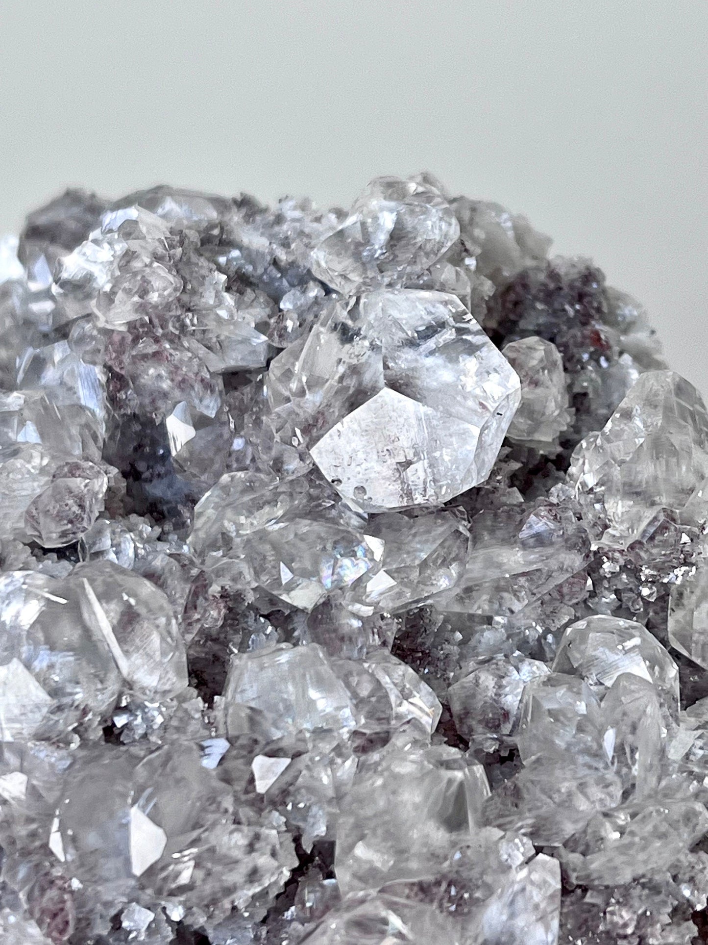 High Grade Fluorescent Diamond Calcite on Pinkish Matrix