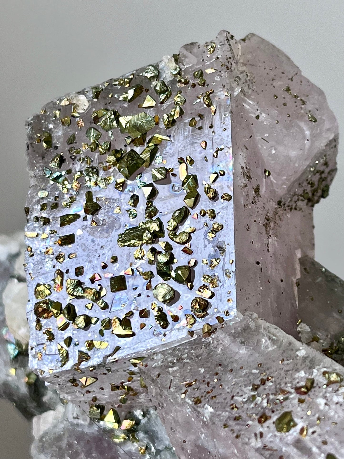 High Grade Pink Dolomite with Chalcopyrite