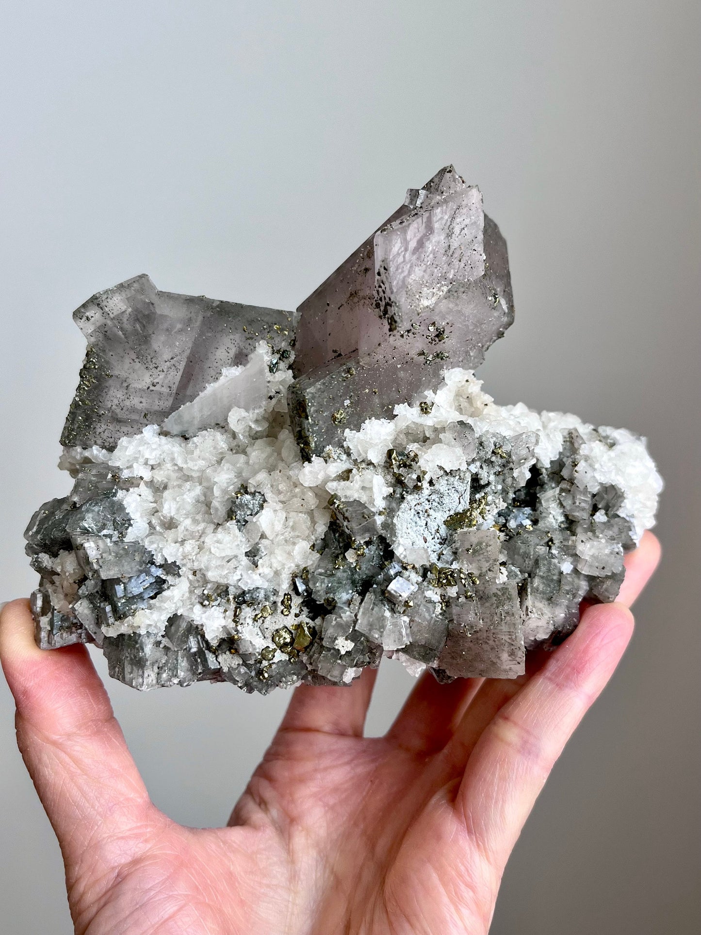 High Grade Pink Dolomite with Chalcopyrite