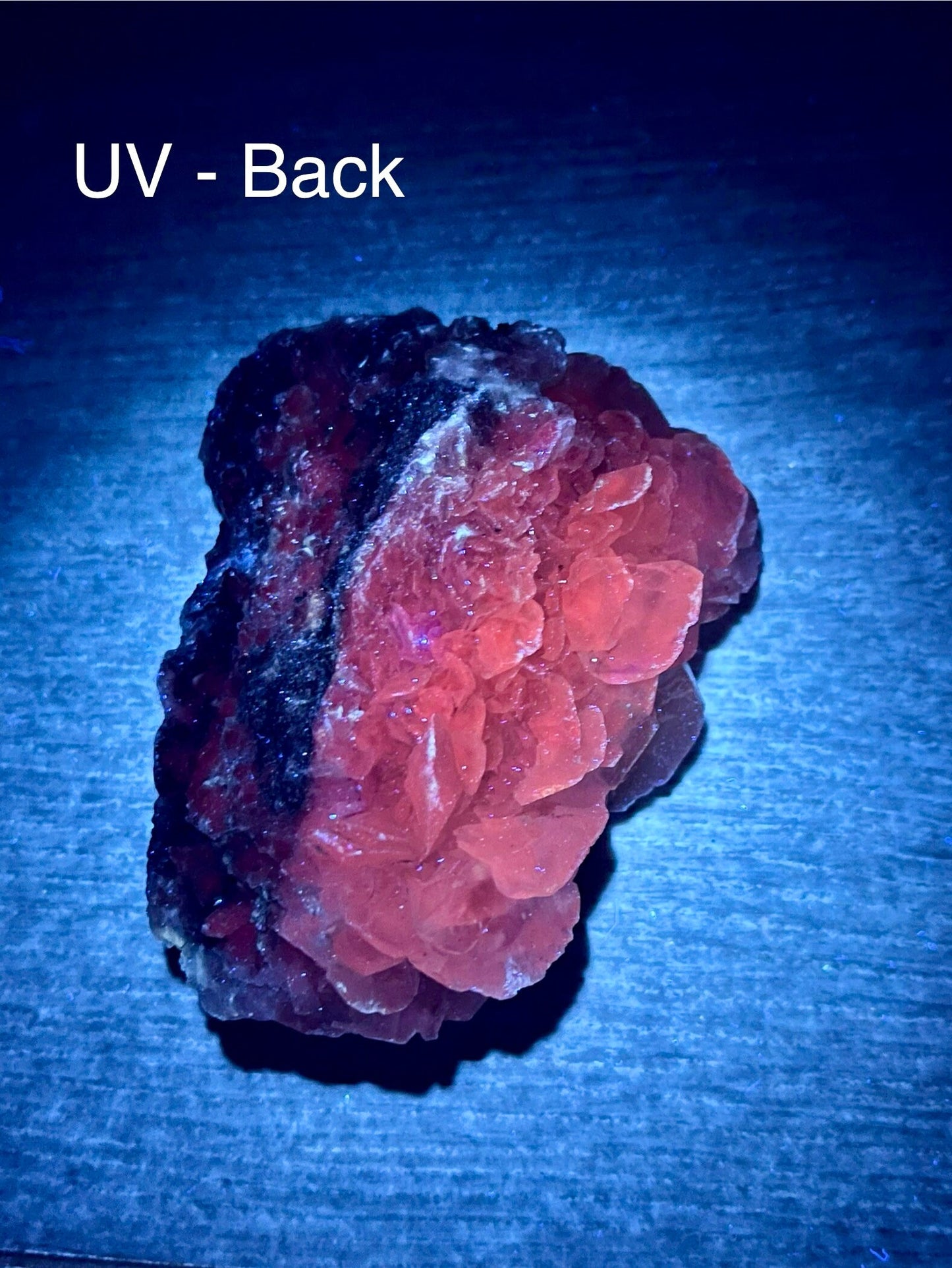 Fluorescent Pyrite-coated Calcite