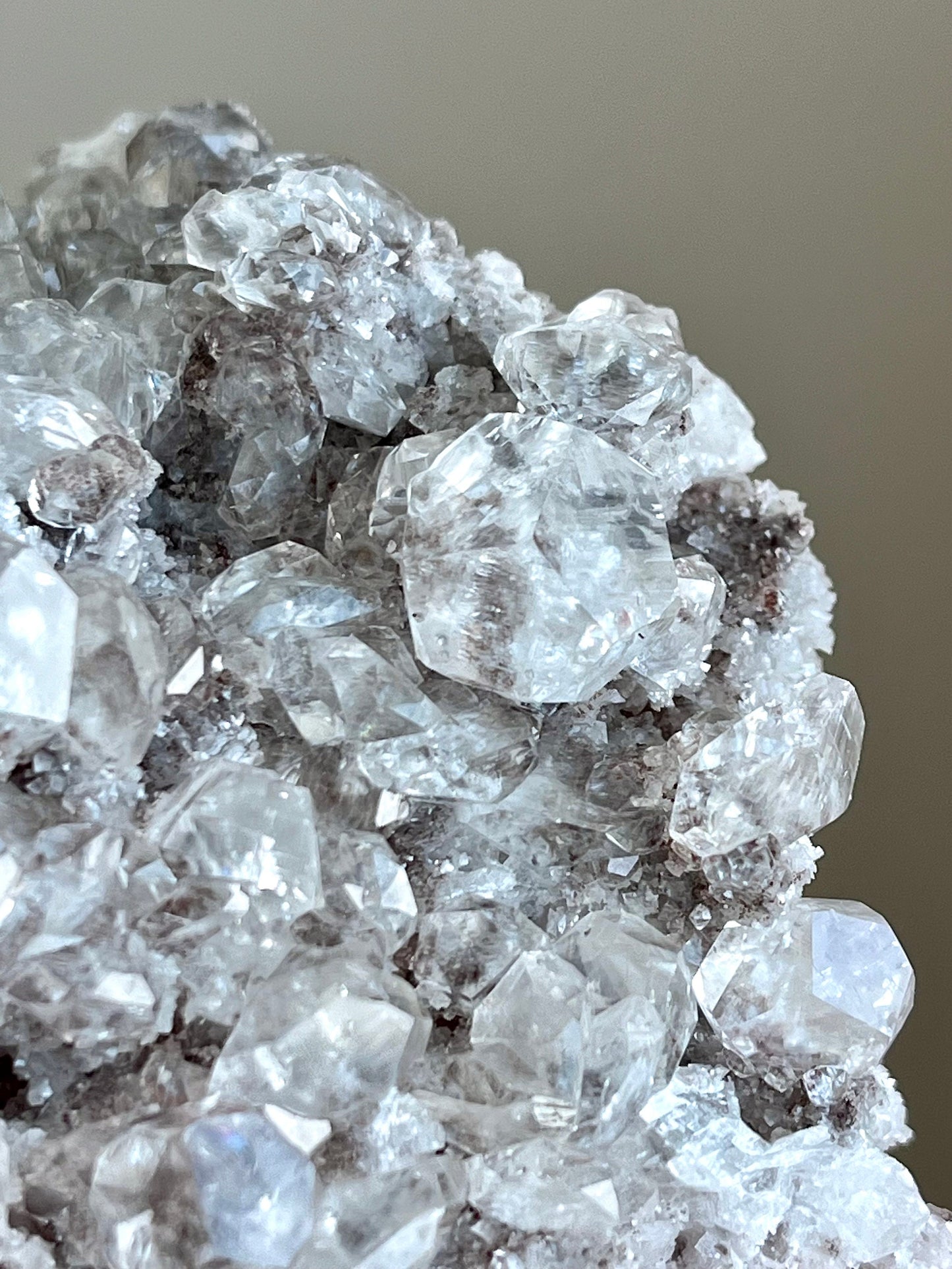 High Grade Fluorescent Diamond Calcite on Pinkish Matrix