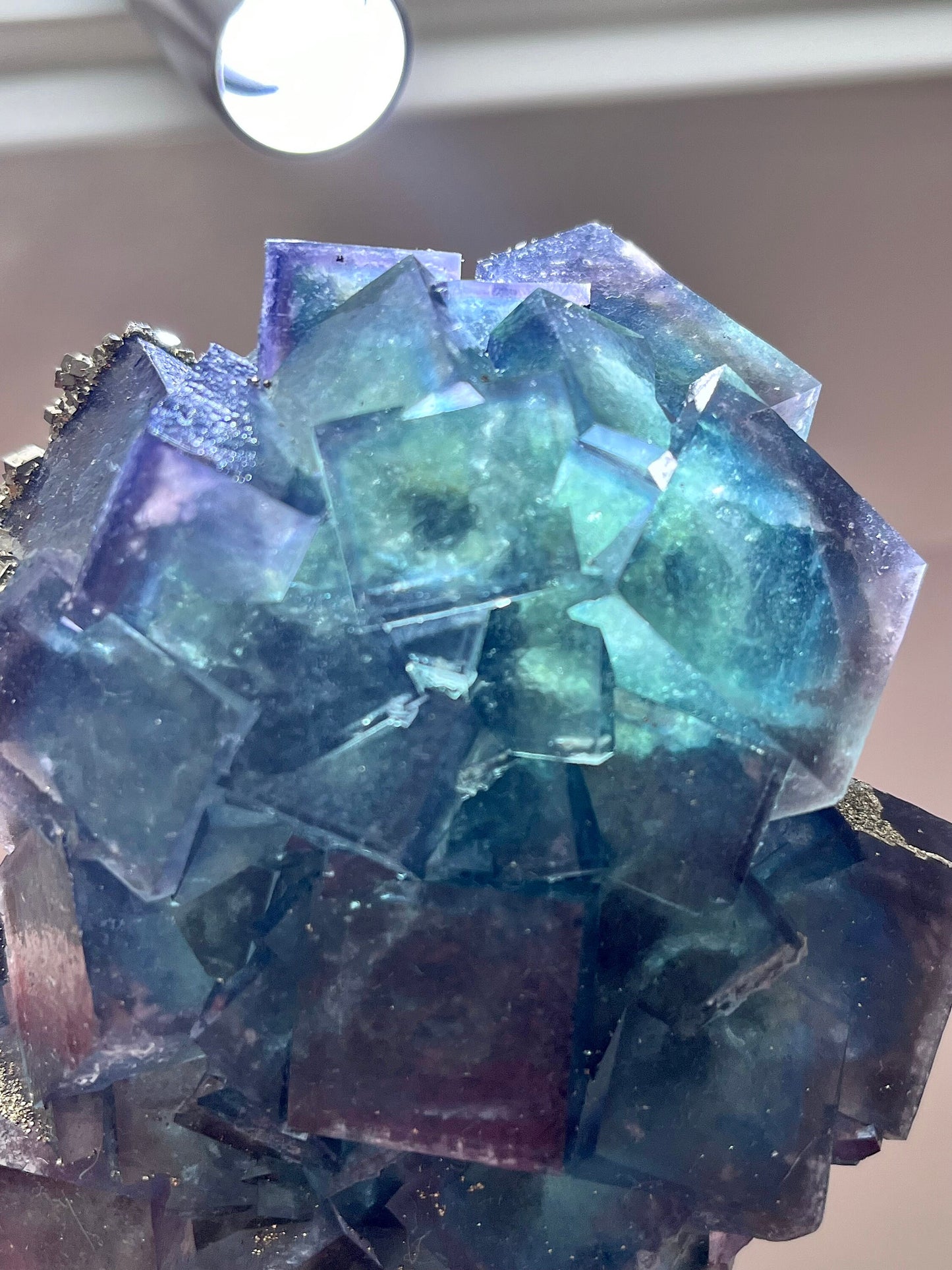 Multicolour Fluorite with Pyrite & Secondary Fluorite
