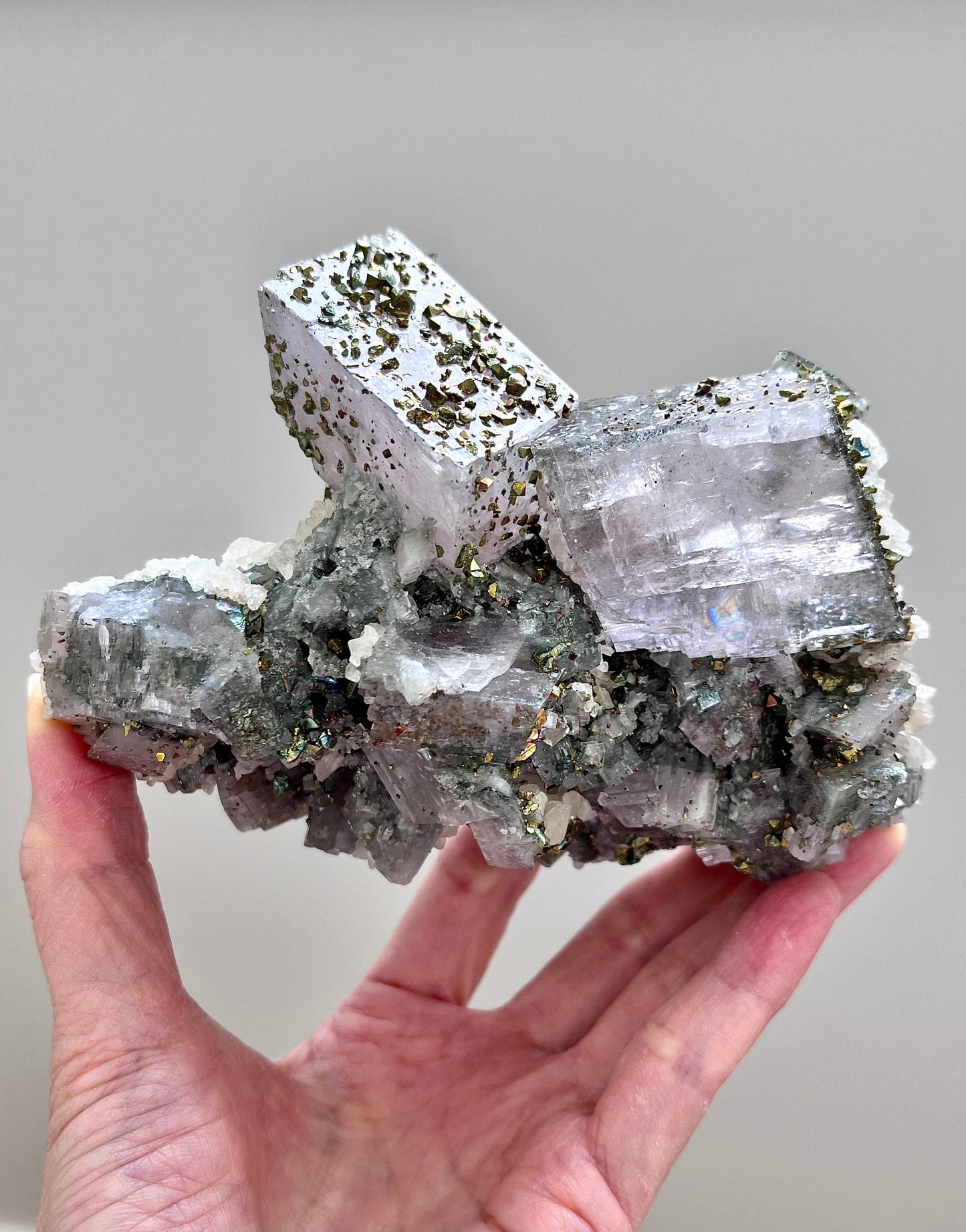 High Grade Pink Dolomite with Chalcopyrite
