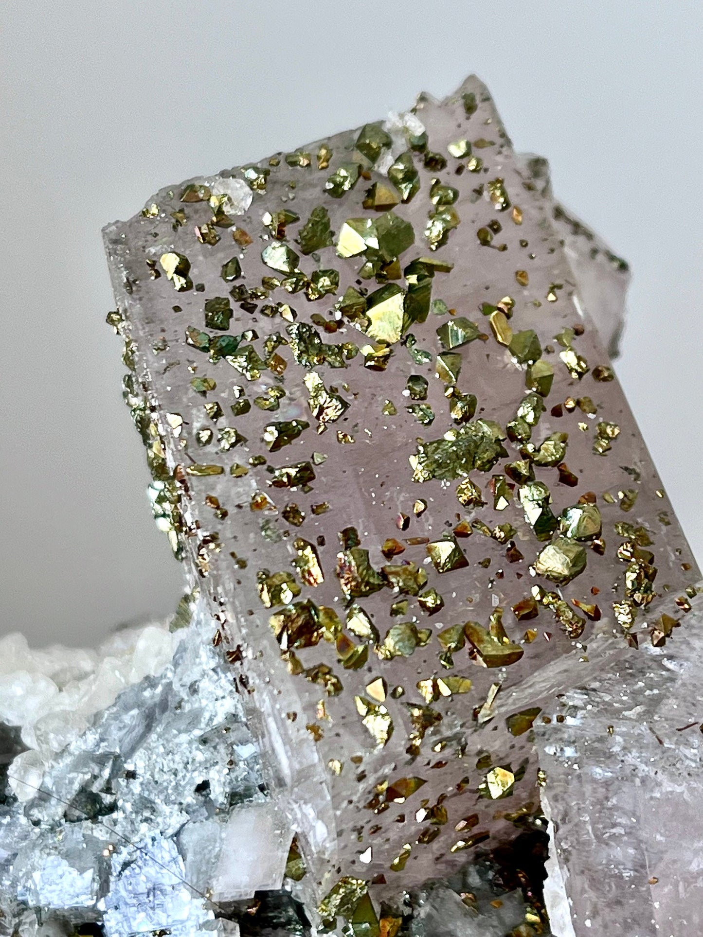 High Grade Pink Dolomite with Chalcopyrite
