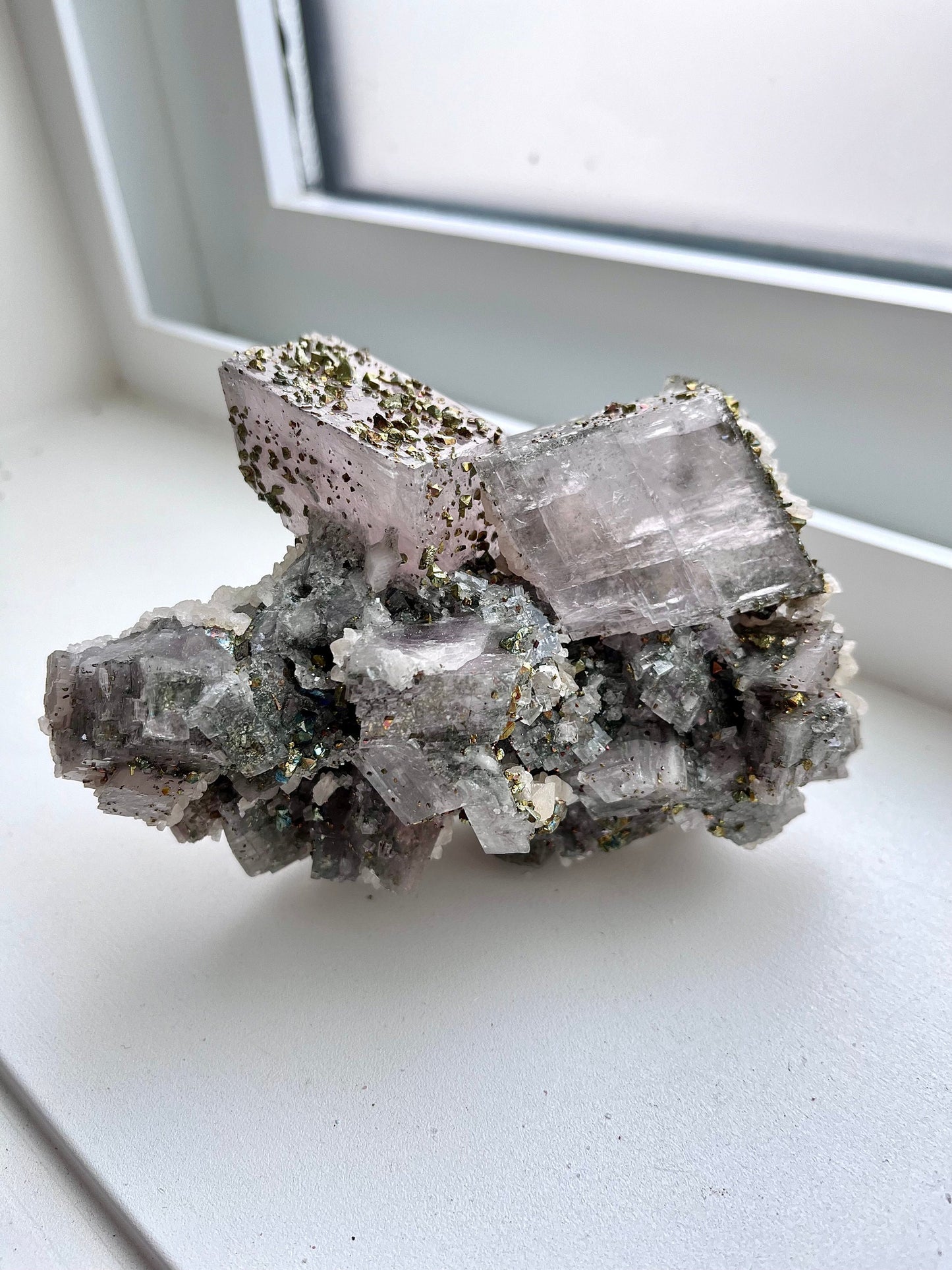 High Grade Pink Dolomite with Chalcopyrite