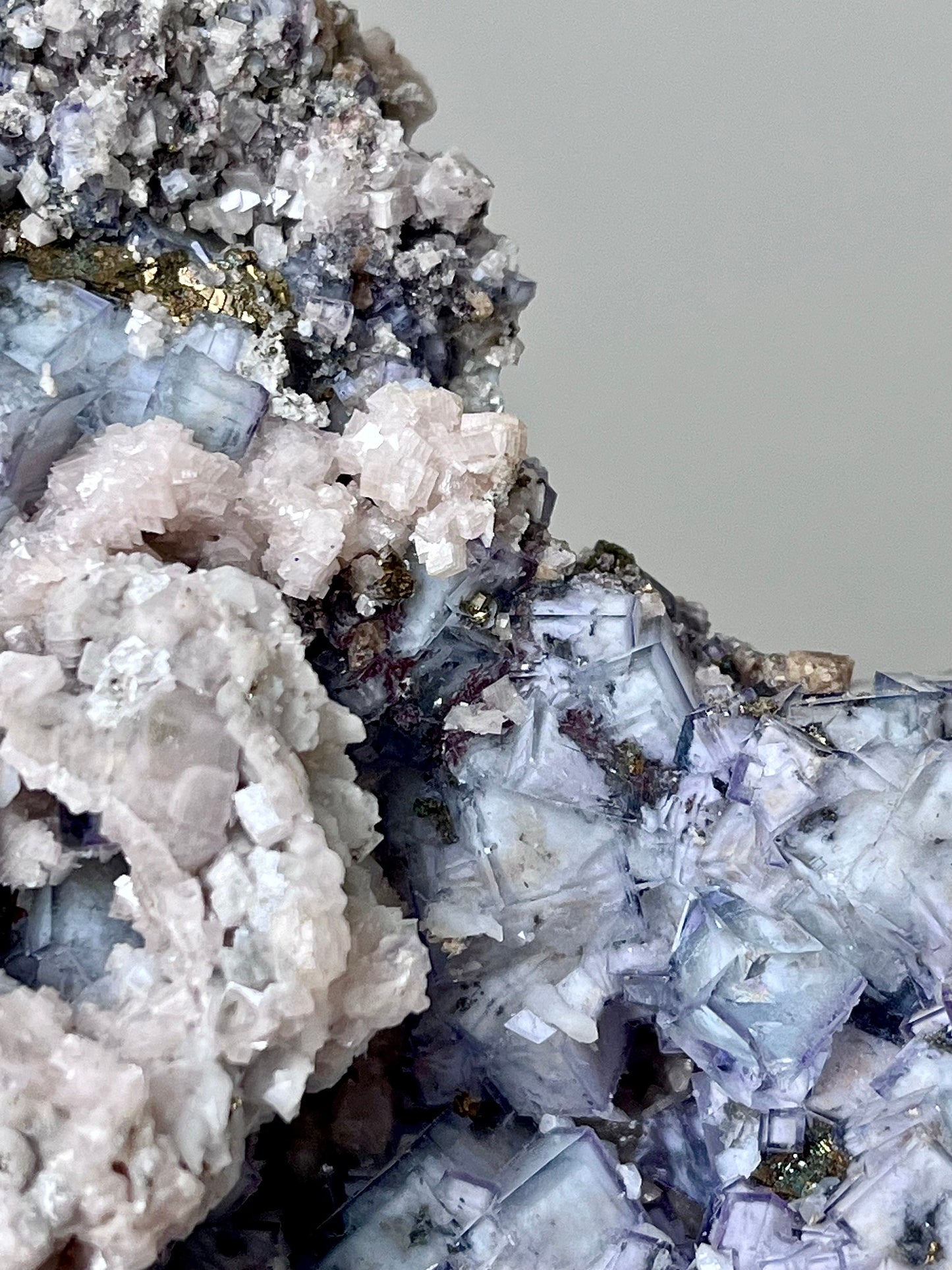 Porcelain Fluorite with Dolomite & Pyrite