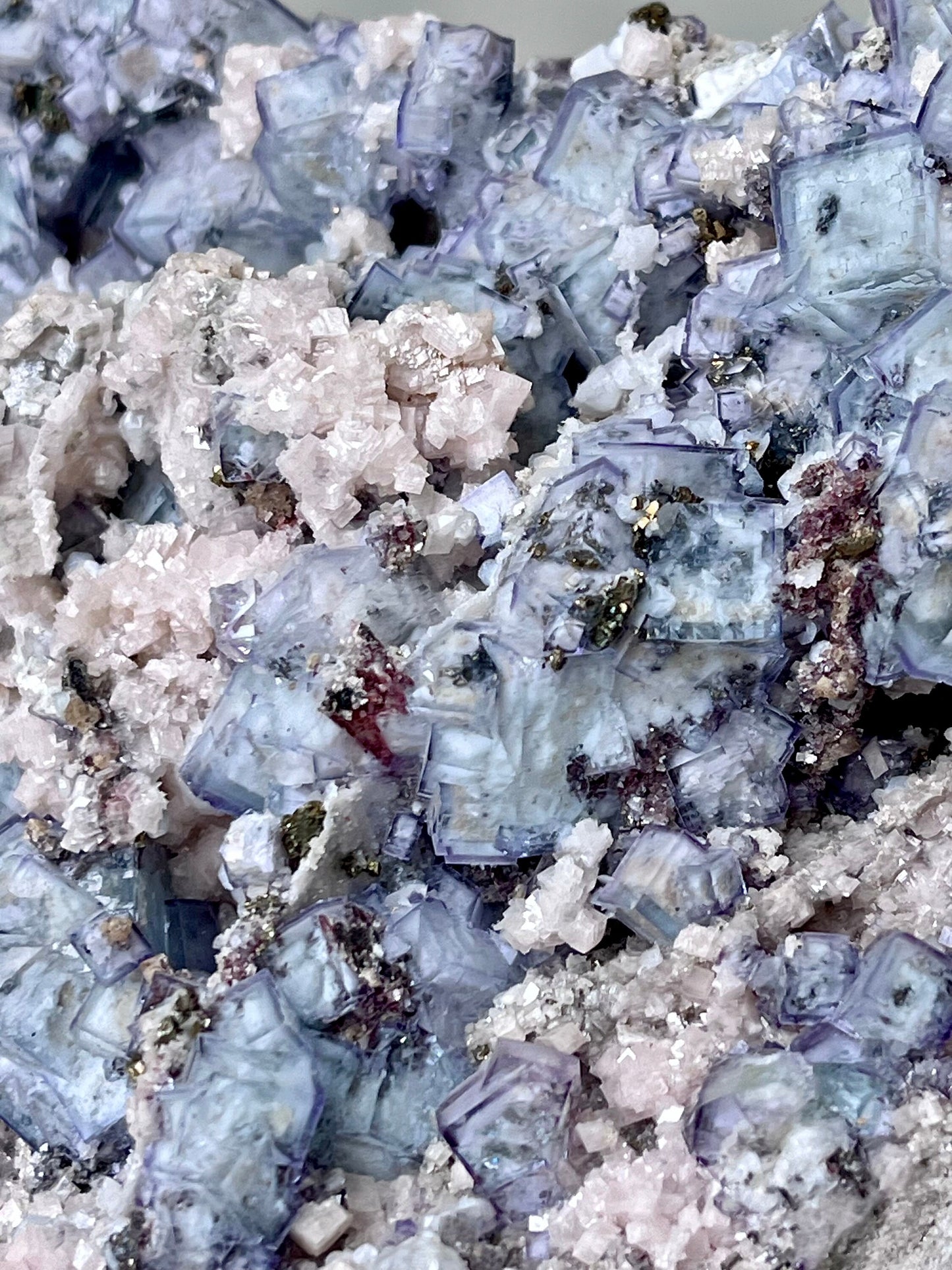 Porcelain Fluorite with Dolomite & Pyrite