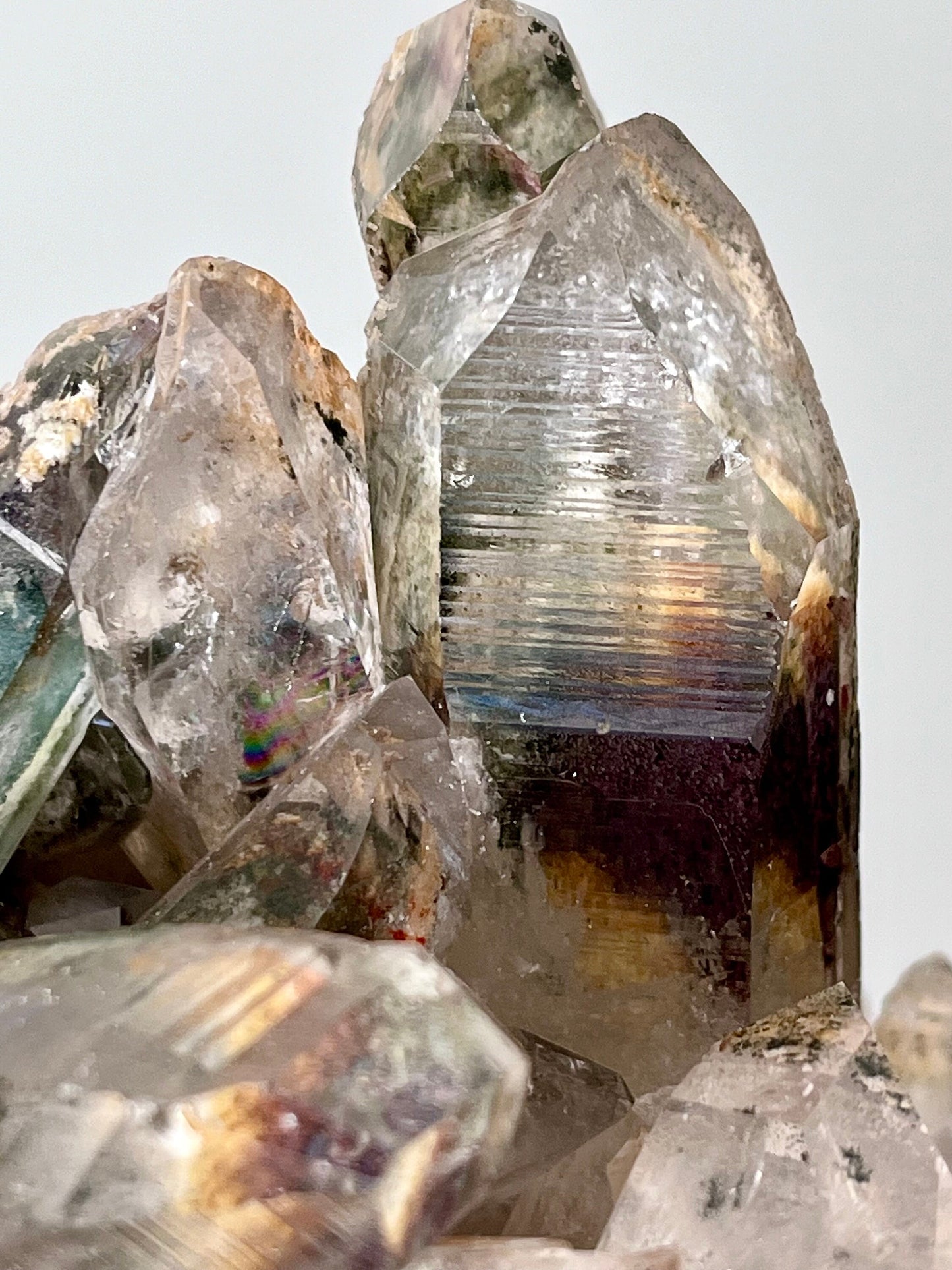 Garden/ Lodolite Lemurian Quartz Cluster