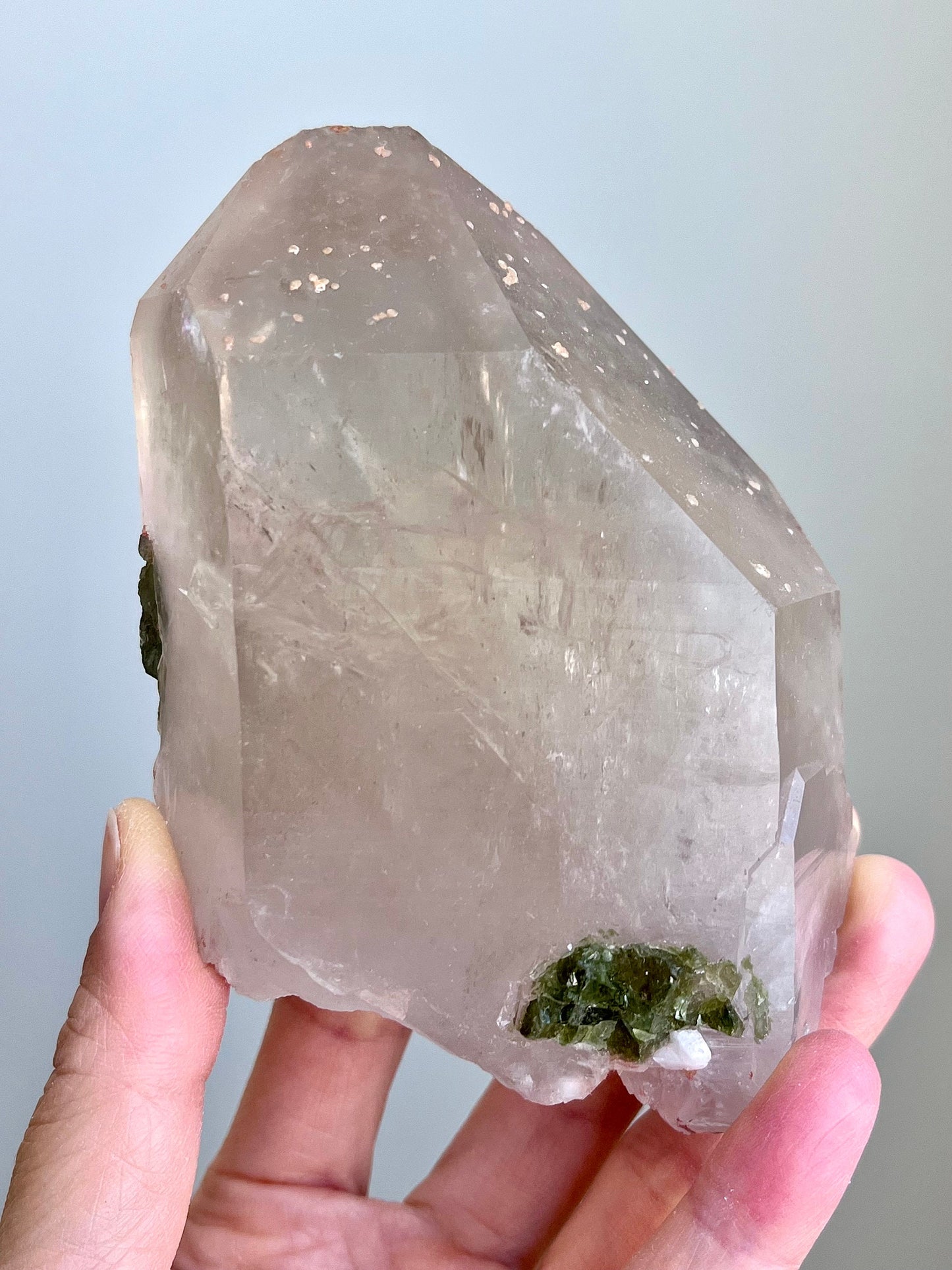 Citrine with Green Tourmaline & Albite