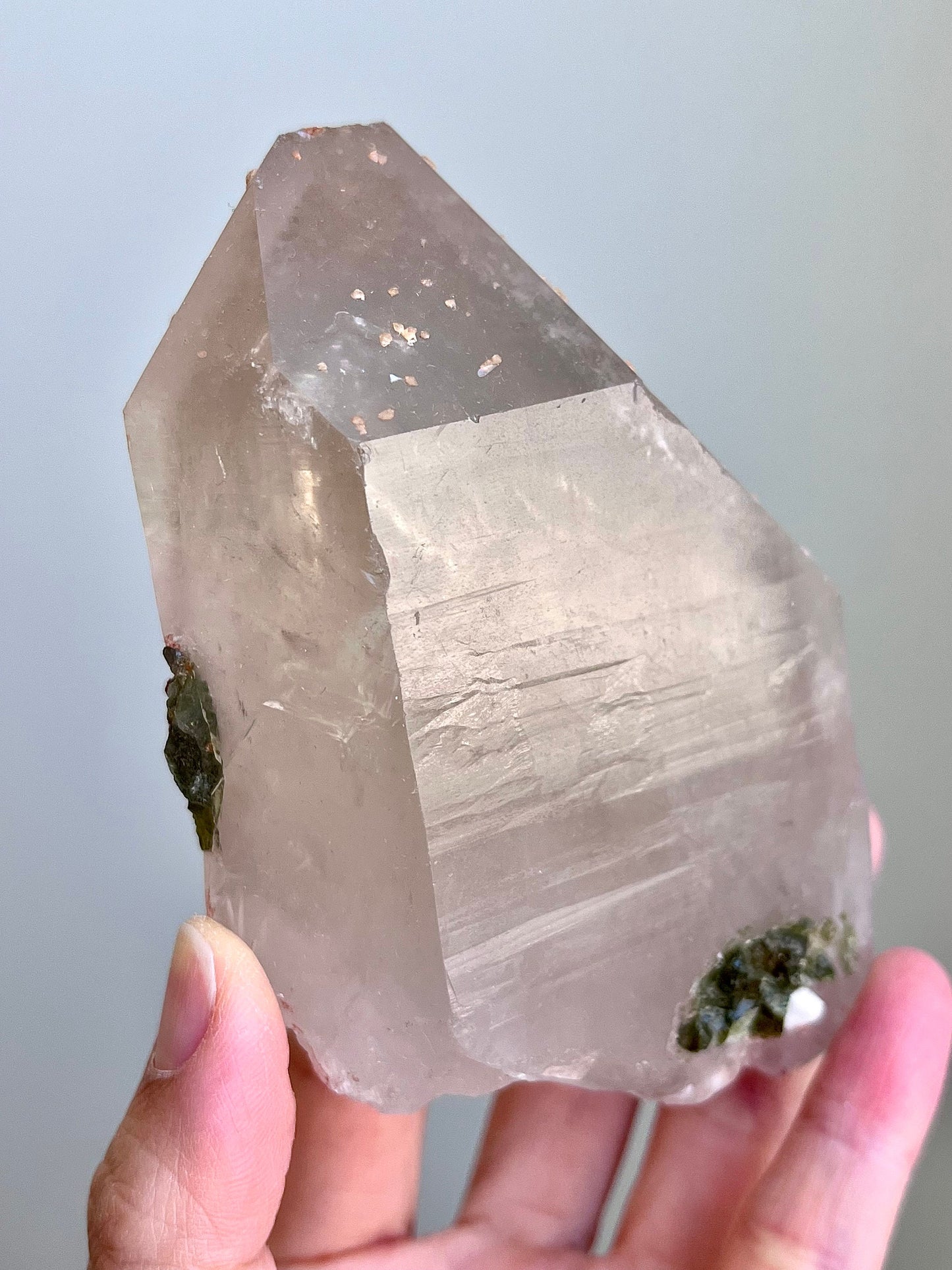 Citrine with Green Tourmaline & Albite