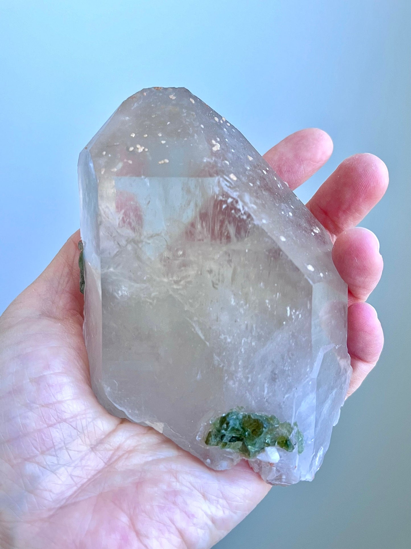Citrine with Green Tourmaline & Albite