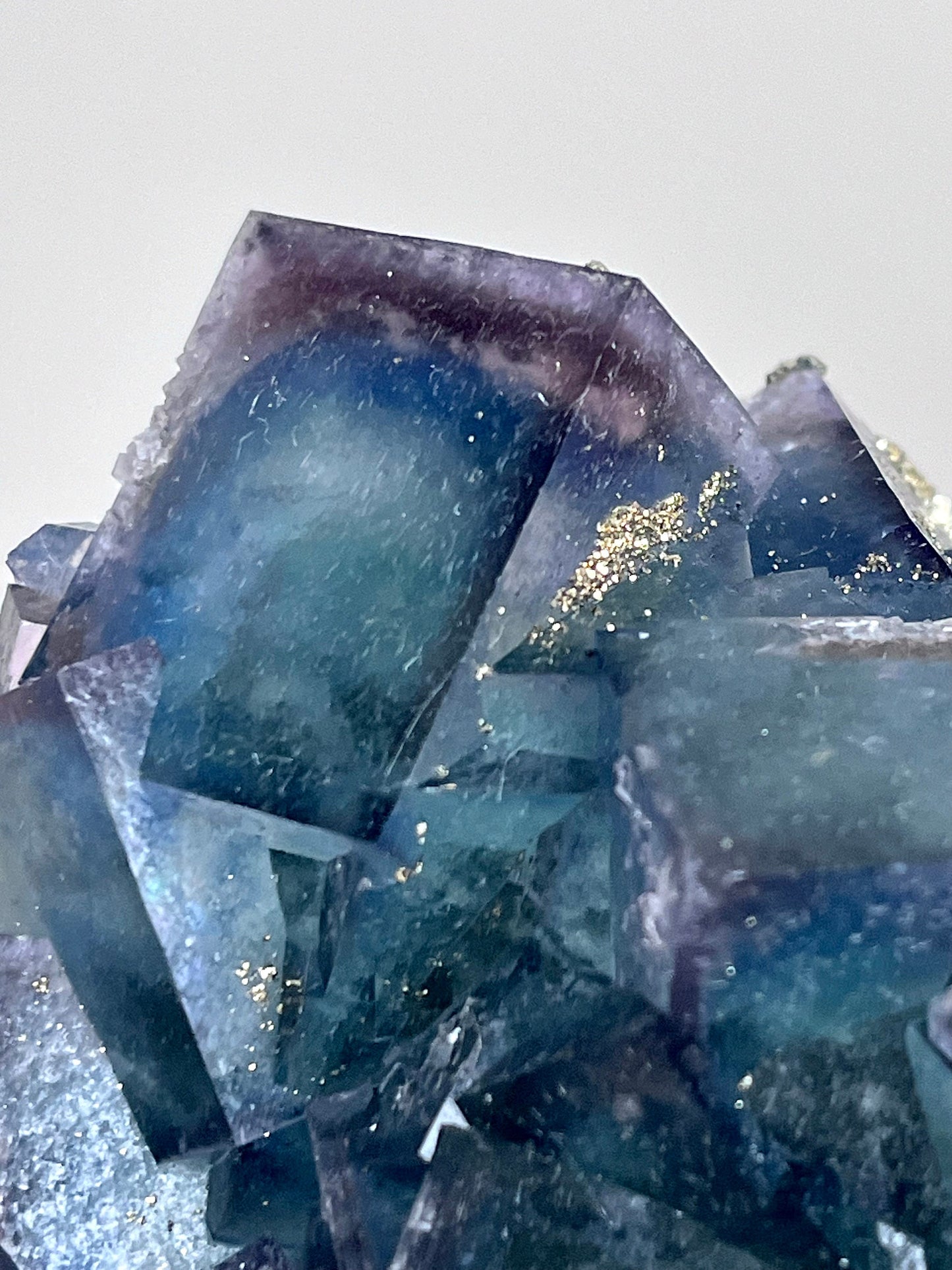 Multicolour Fluorite with Pyrite & Secondary Fluorite