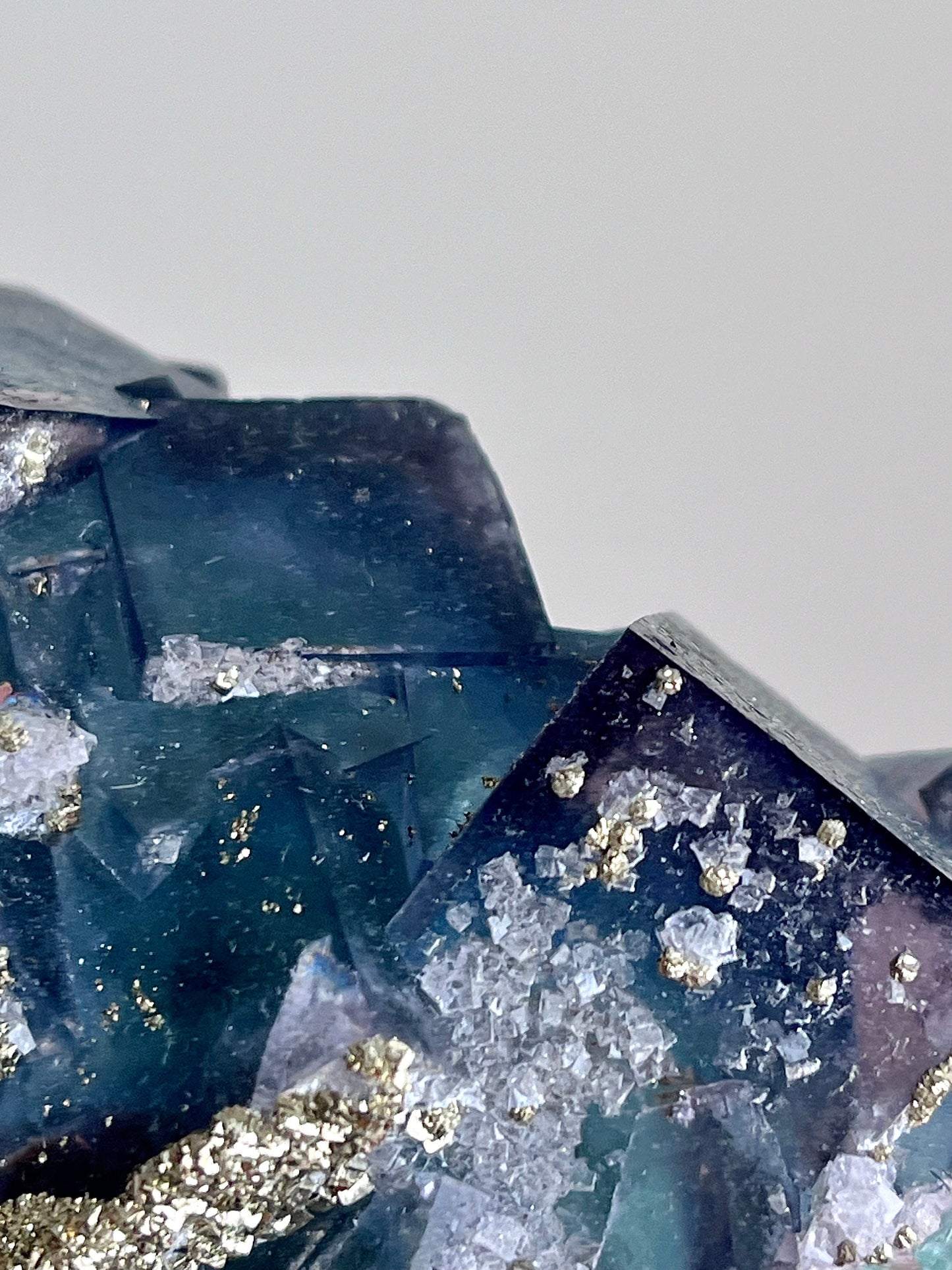 Multicolour Fluorite with Pyrite & Secondary Fluorite