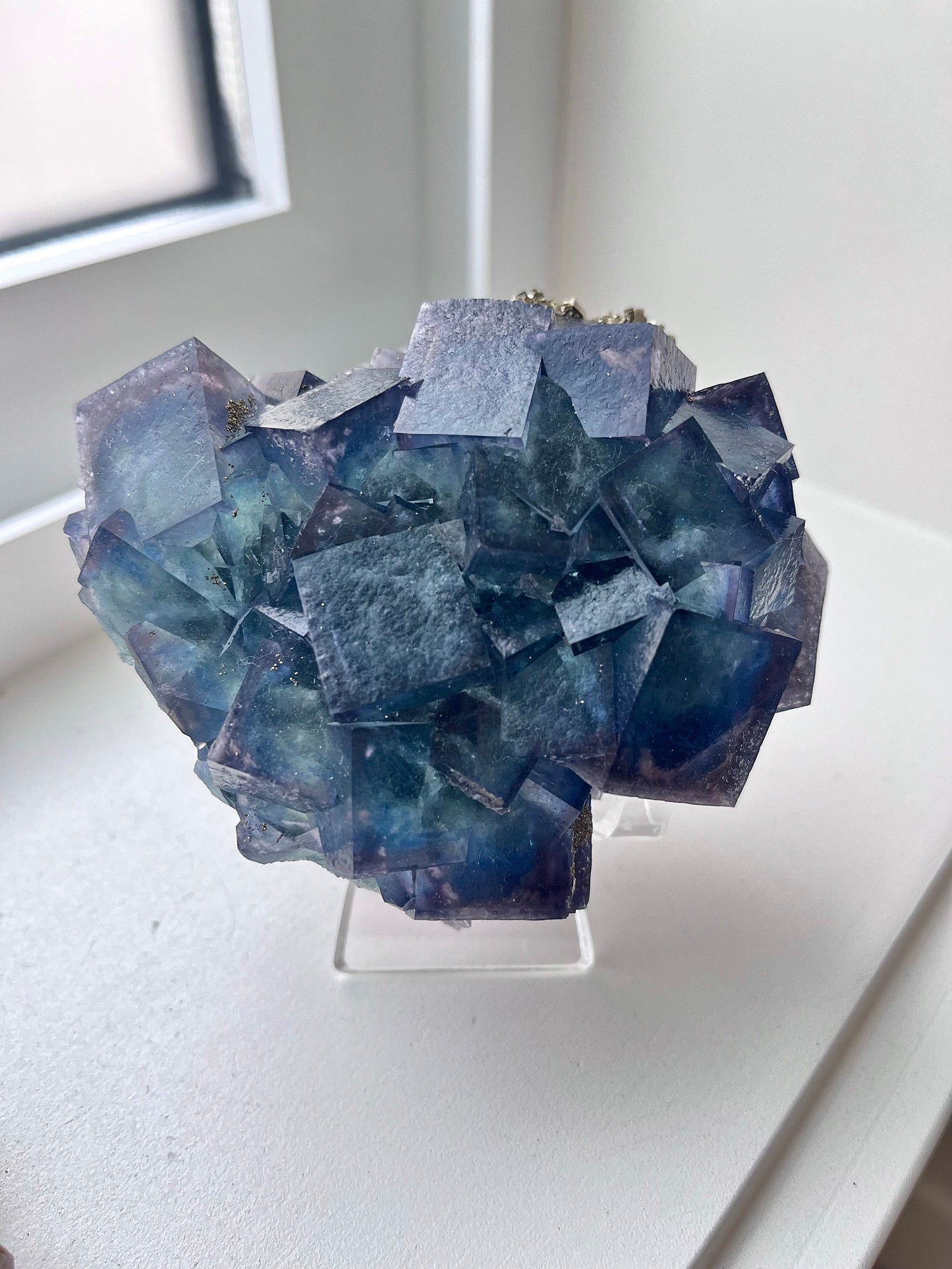 Multicolour Fluorite with Pyrite & Secondary Fluorite