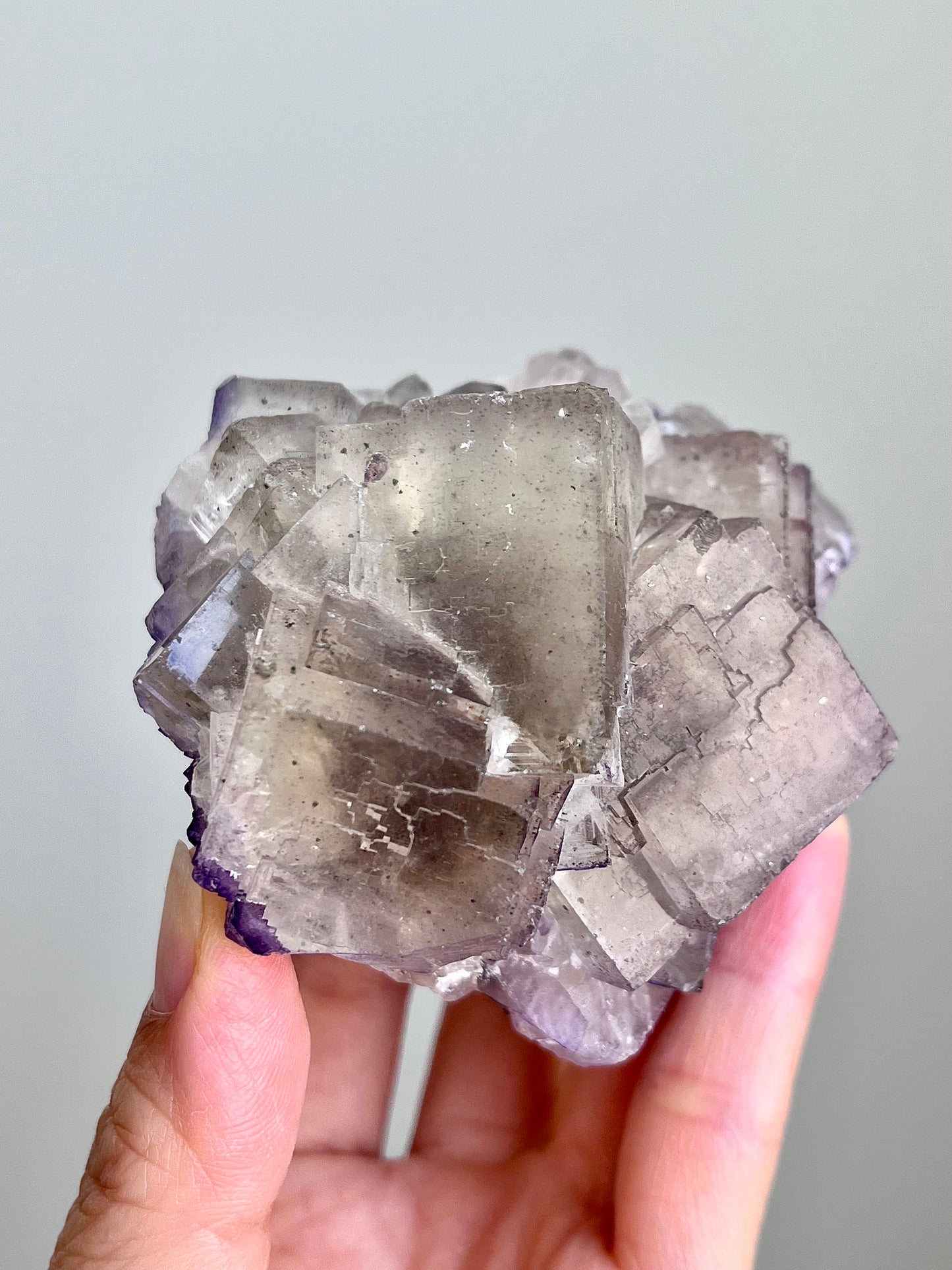 Fluorite with Pyrite & Petroleum Inclusions