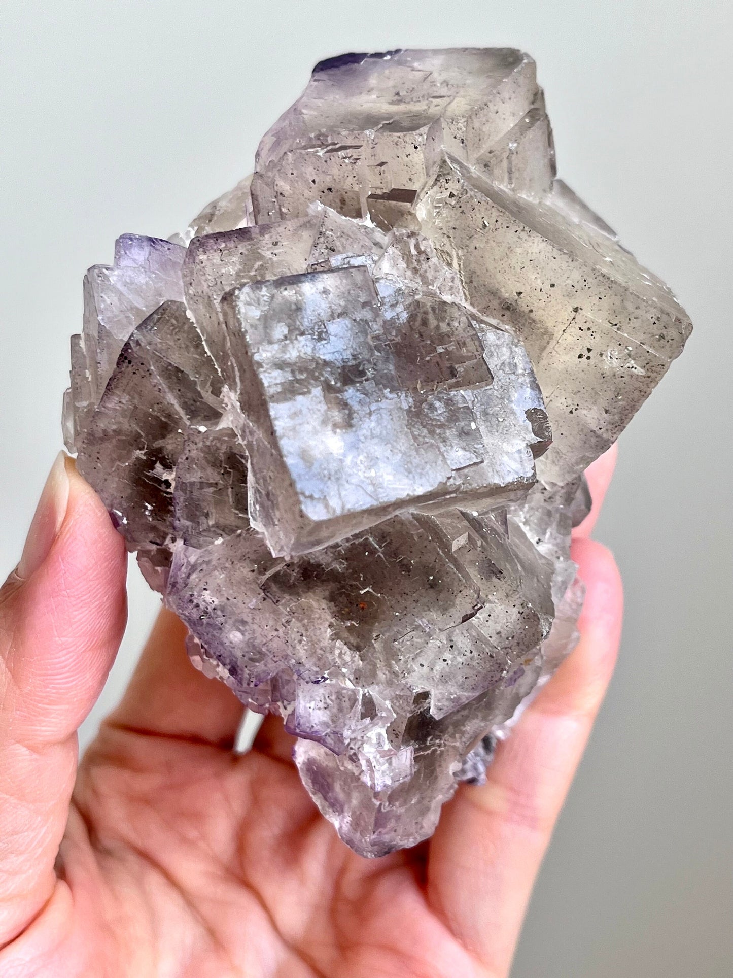 Fluorite with Pyrite & Petroleum Inclusions