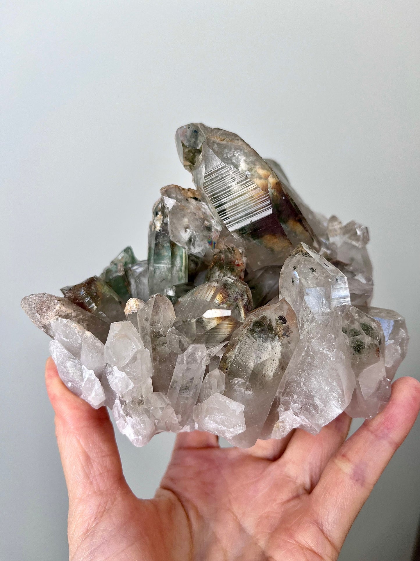 Garden/ Lodolite Lemurian Quartz Cluster