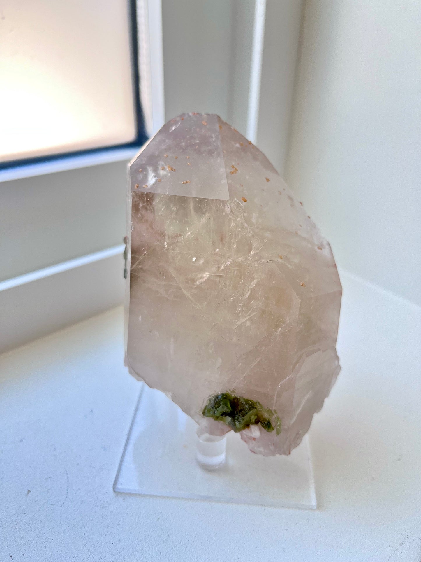 Citrine with Green Tourmaline & Albite