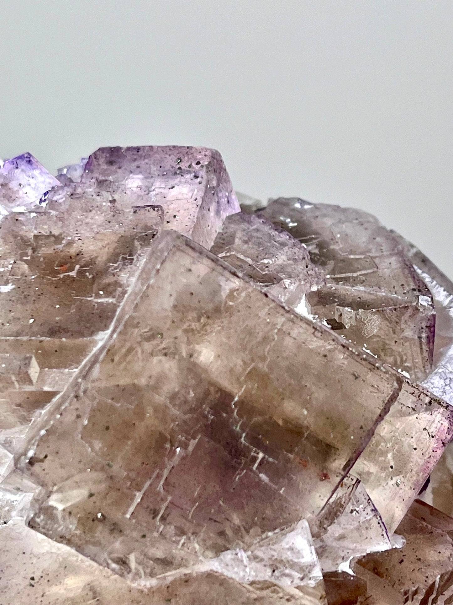 Fluorite with Pyrite & Petroleum Inclusions