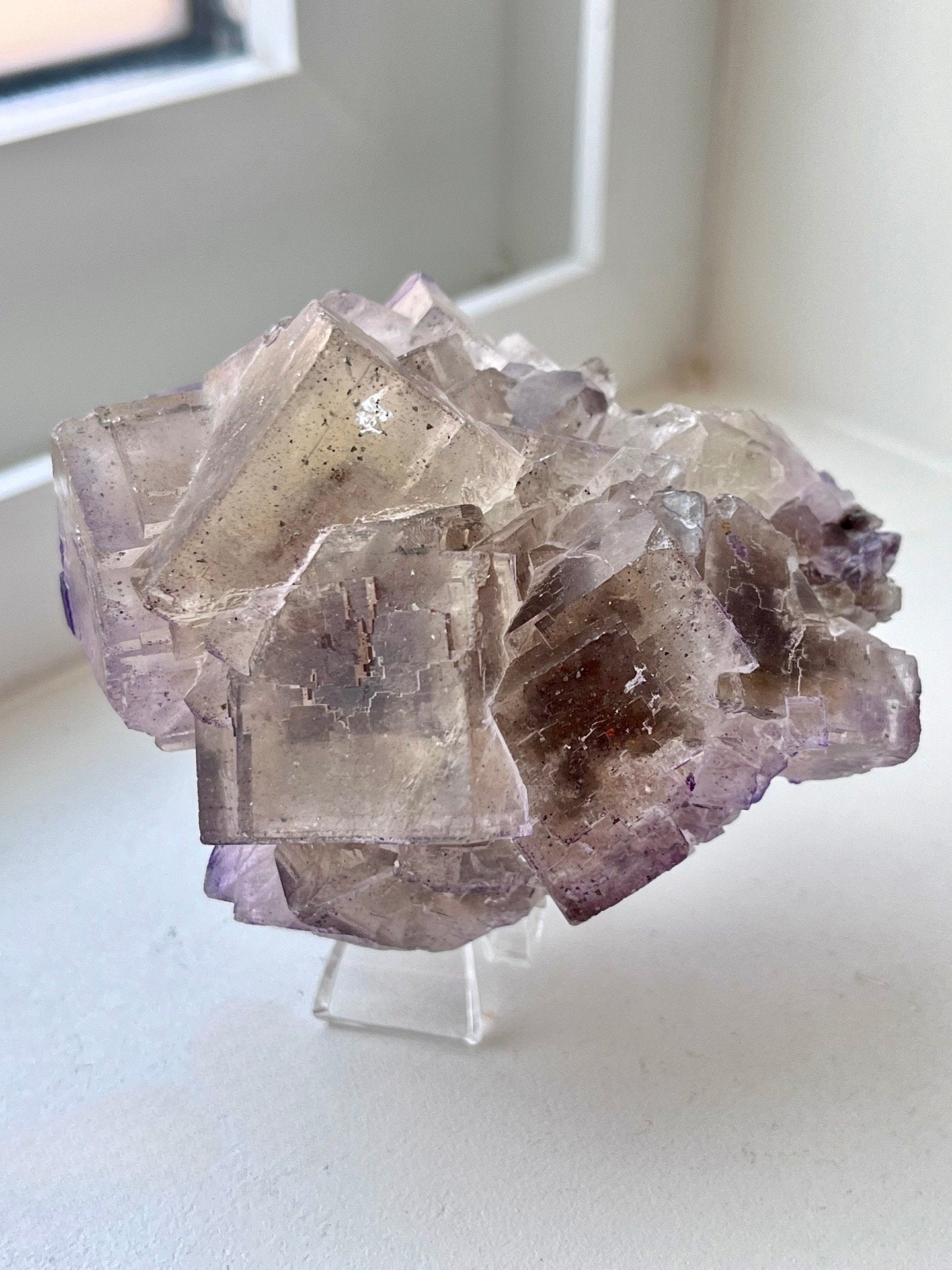 Fluorite with Pyrite & Petroleum Inclusions