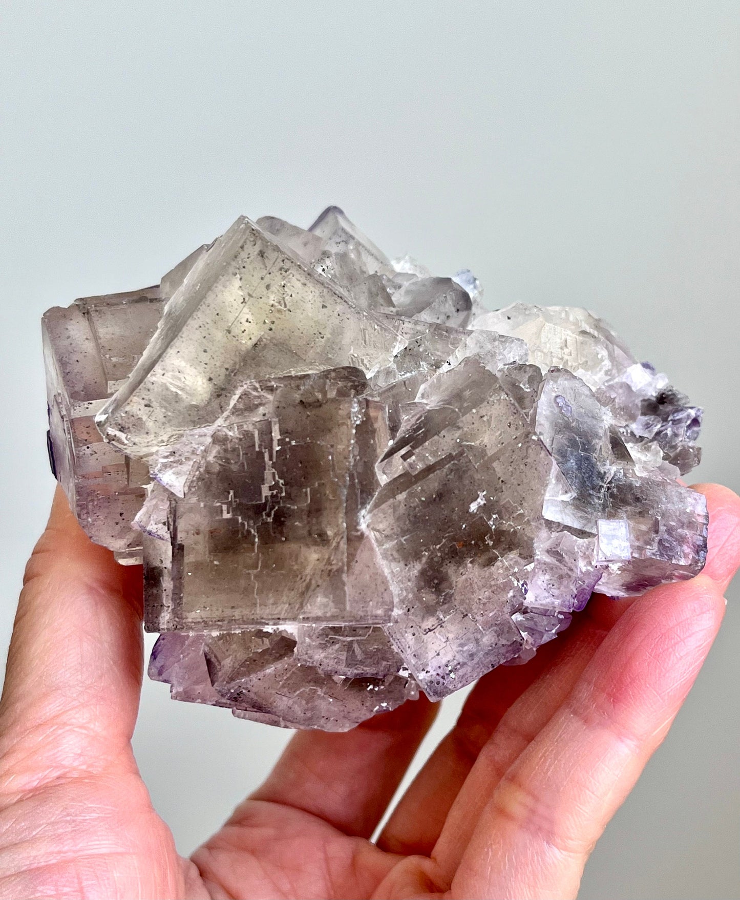 Fluorite with Pyrite & Petroleum Inclusions