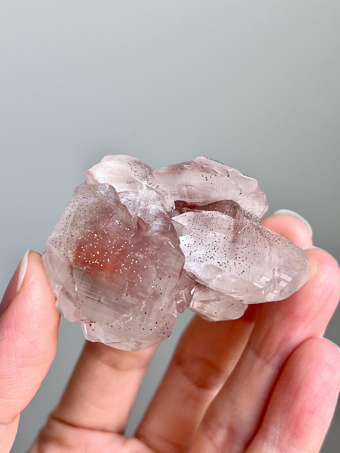 Calcite with Hematite & Pyrite Inclusions