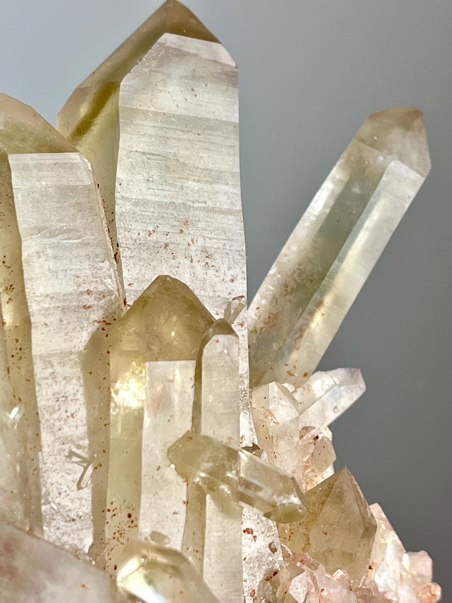 Natural Citrine Cluster with Phantoms & DT points