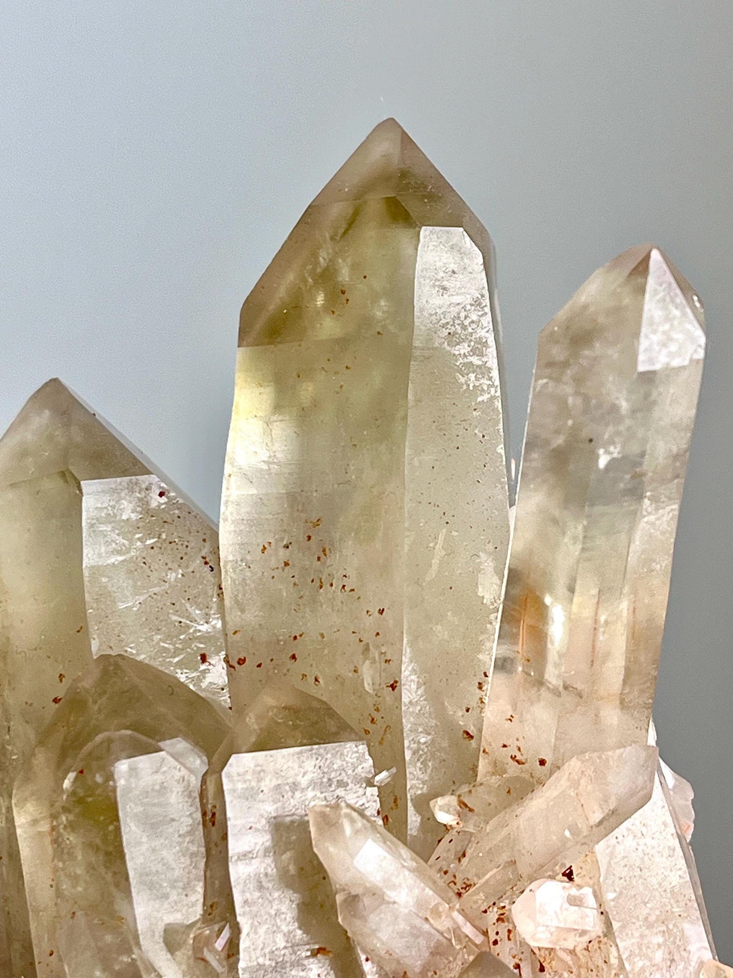Natural Citrine Cluster with Phantoms & DT points