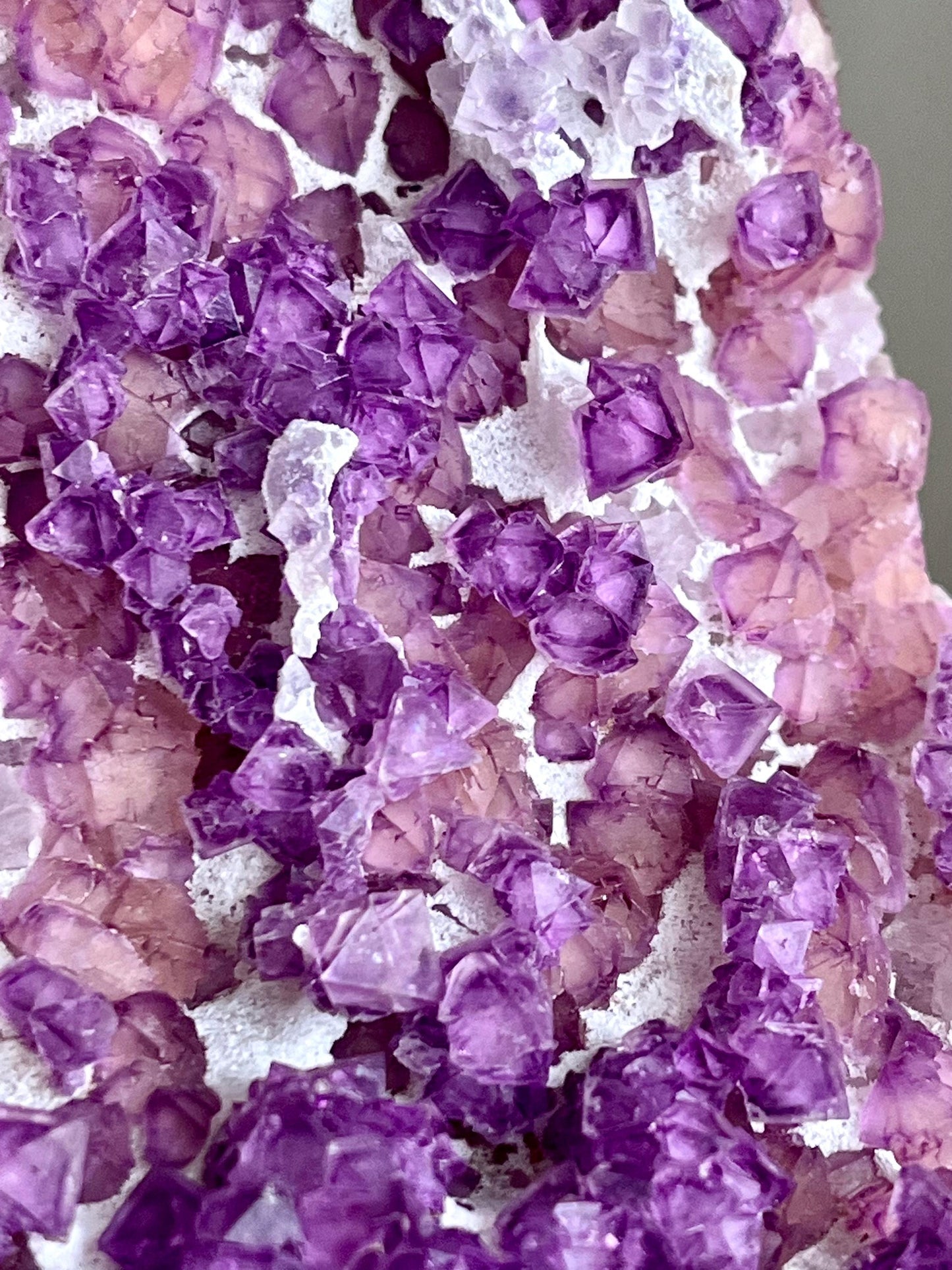 Multi-generation Purple Octahedron Fluorite