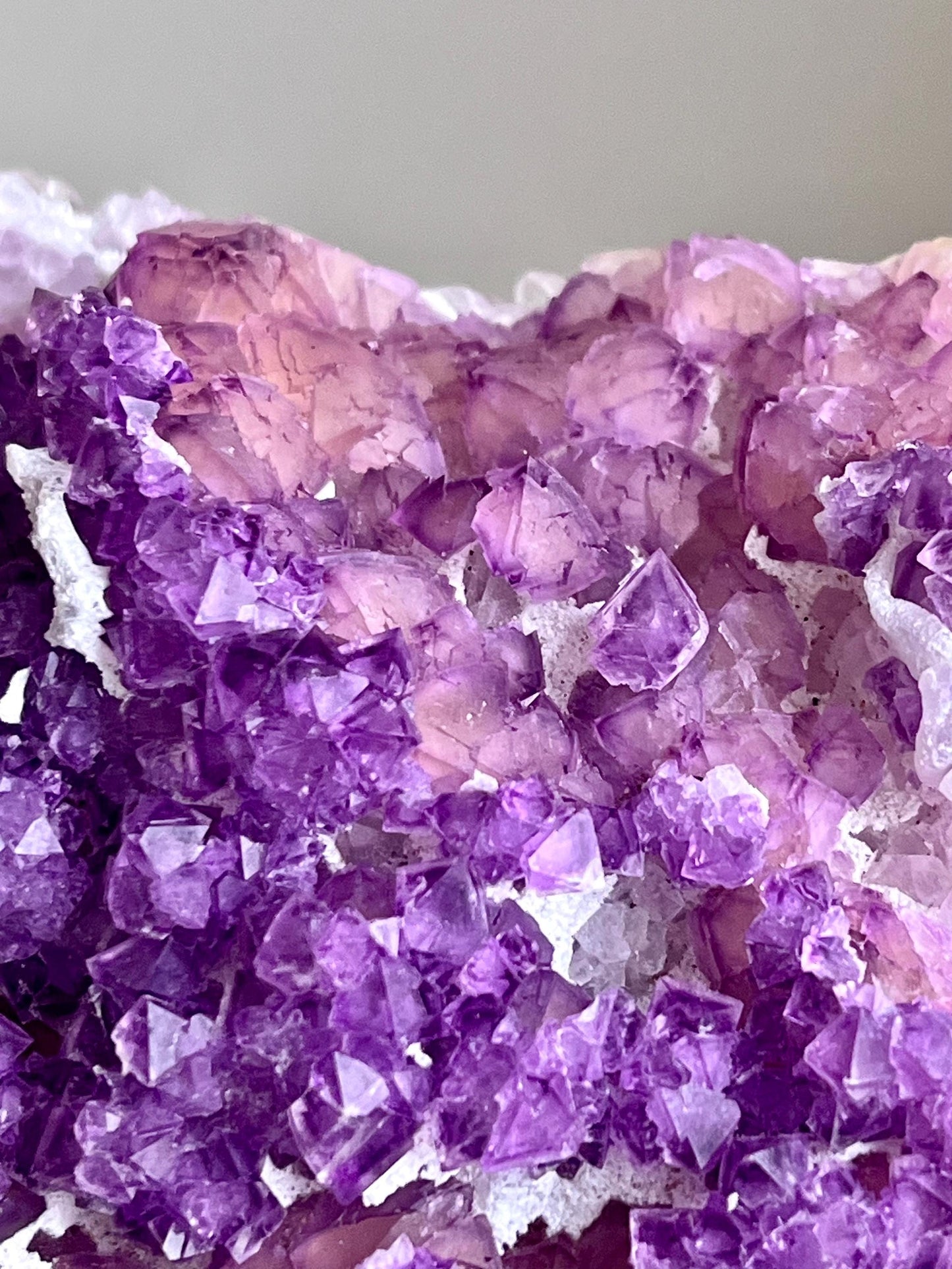 Multi-generation Purple Octahedron Fluorite
