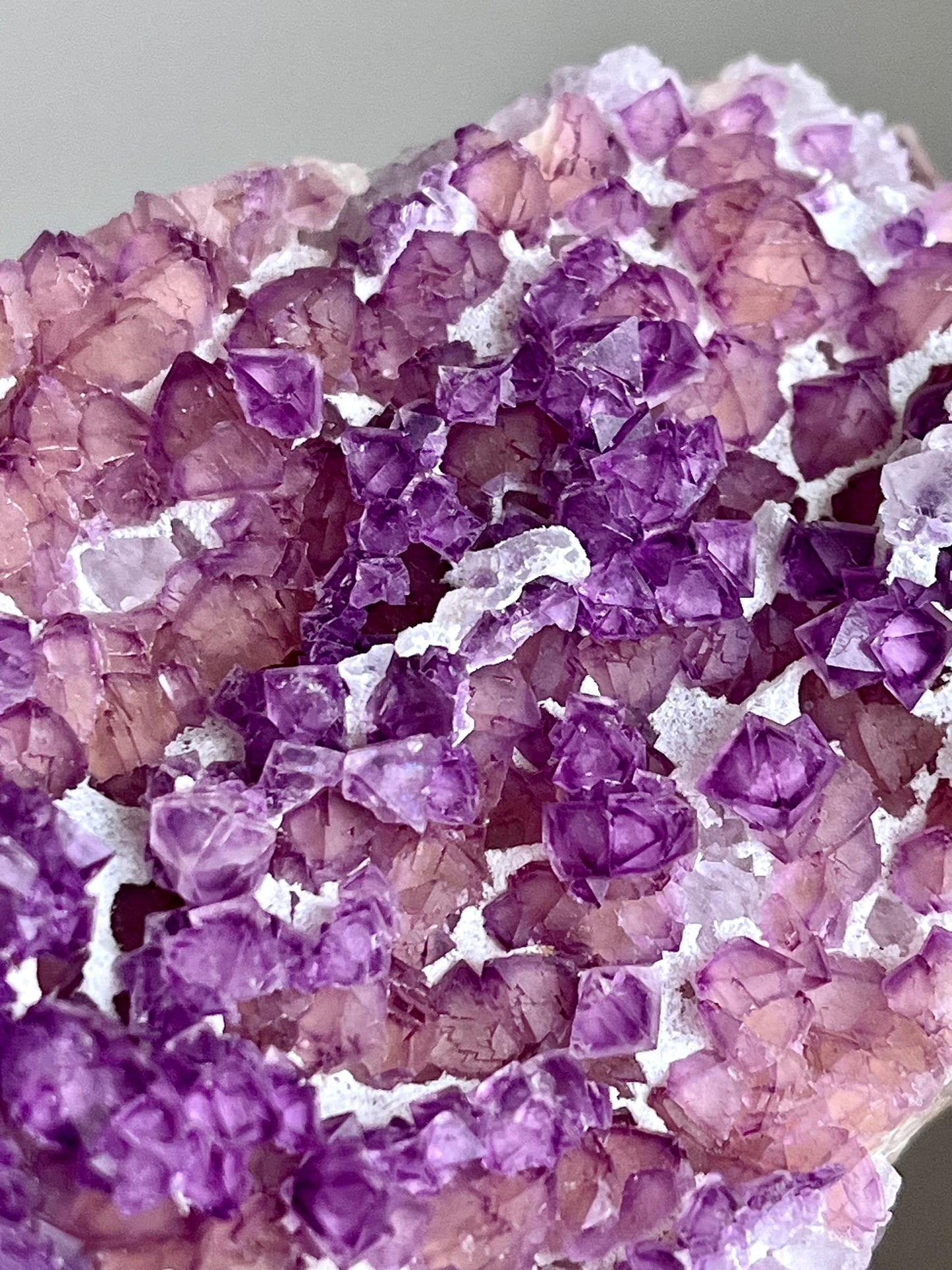 Multi-generation Purple Octahedron Fluorite