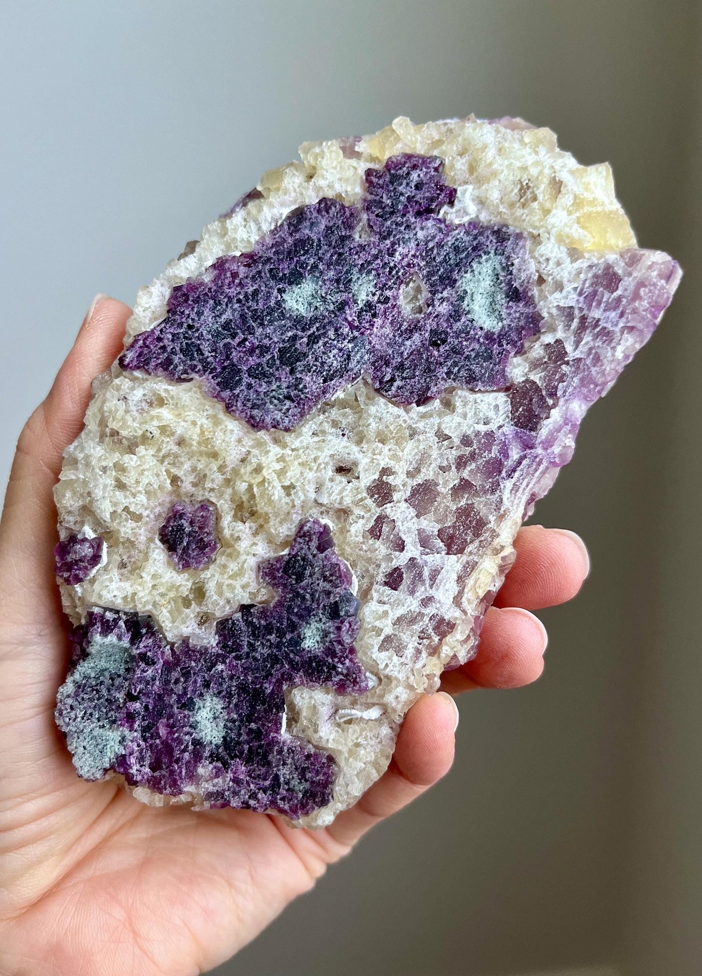 Multi-generation Purple Octahedron Fluorite