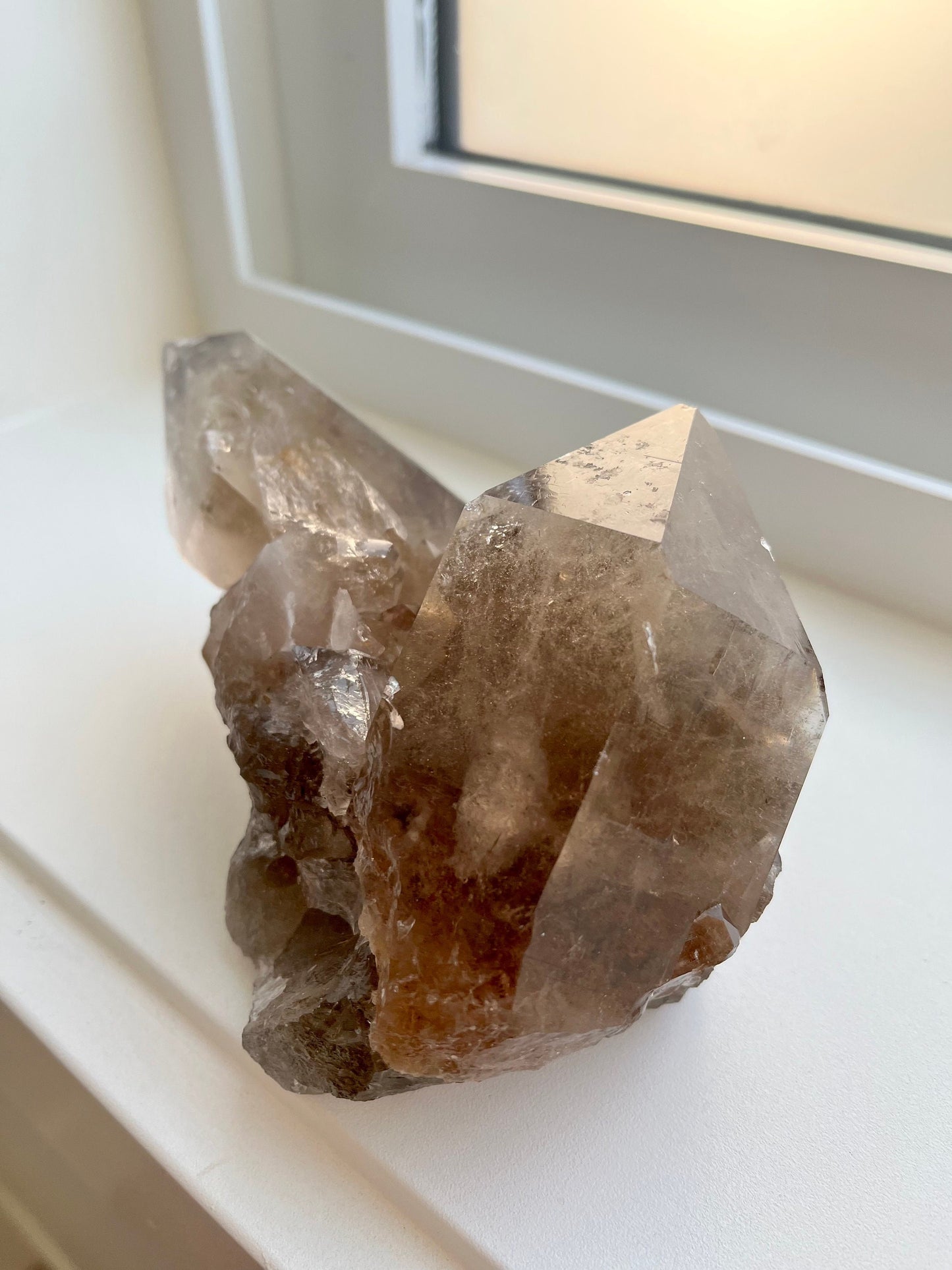 Smoky Quartz Cluster with Rutile