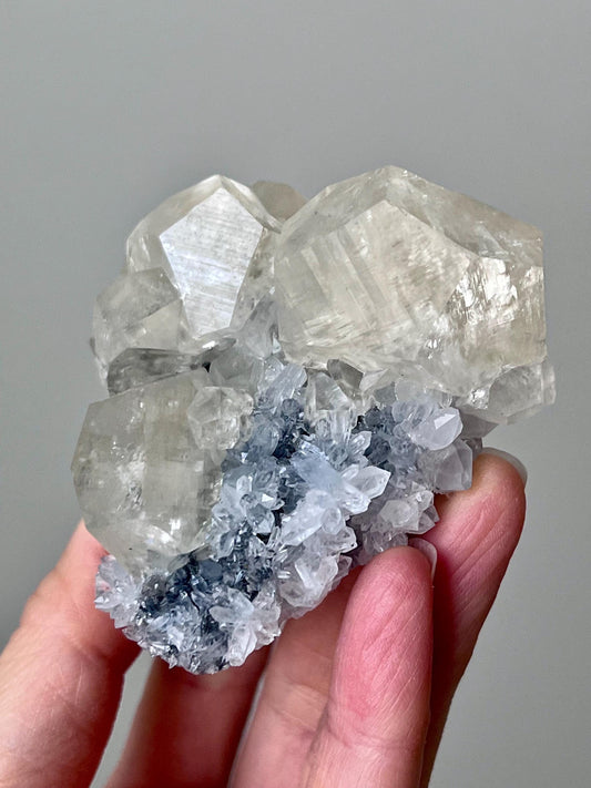Fluorescent Yellow Diamond Calcite with Quartz